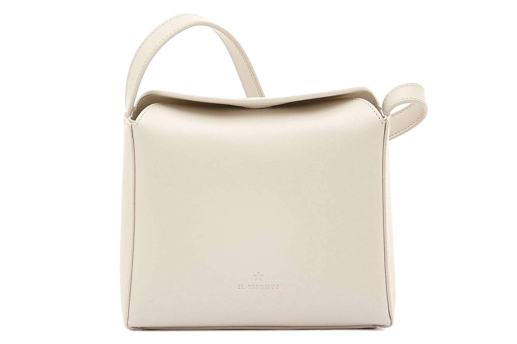 Kleine Crossbody-Tasche aus Leder in Offwhite Taschen Crossbody & Schultertaschen Il Bisonte 