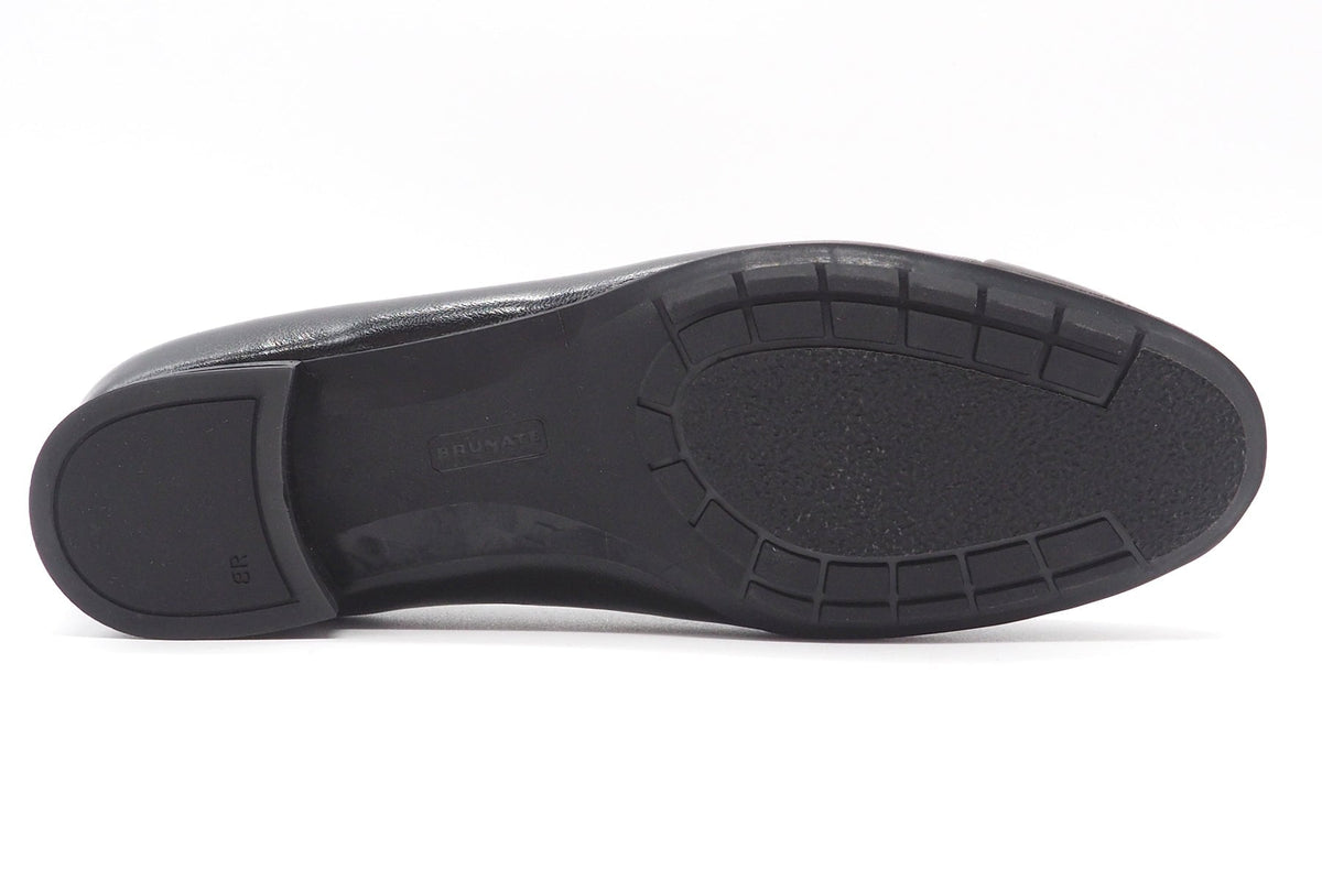 Lammfell gefütteter Damen Ballerina aus softem Lackleder in Schwarz - 1,5 cm Absatz Damen Ballerinas Brunate 
