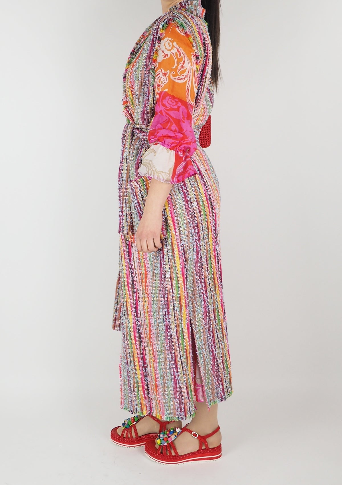 Lange Damen Weste aus Baumwolle, Viskose & andere Fasern in Multicolor Damen Weste SHIRTAPORTER 