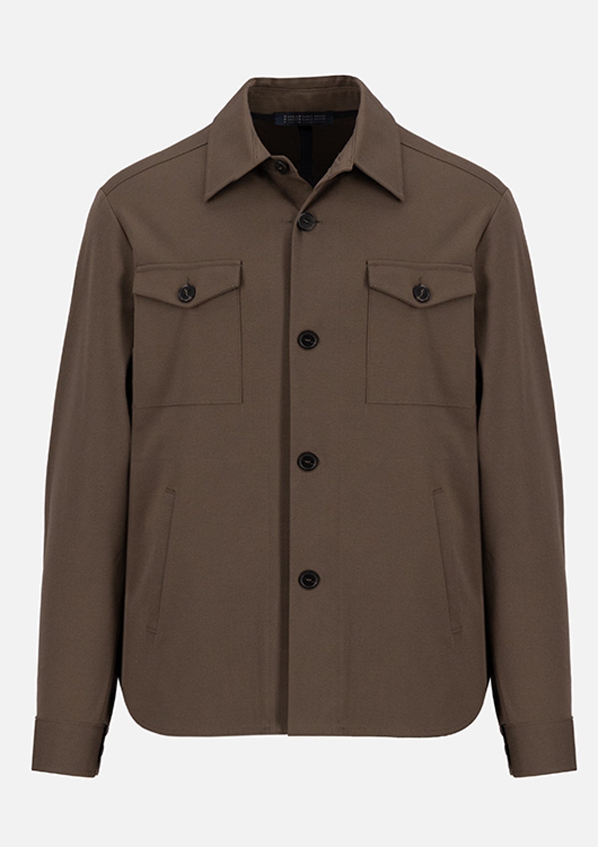 Lässig elegante Herren Hemdjacke aus Techno-Viskose in warmem Braun Herren Blazer Harris Wharf London 