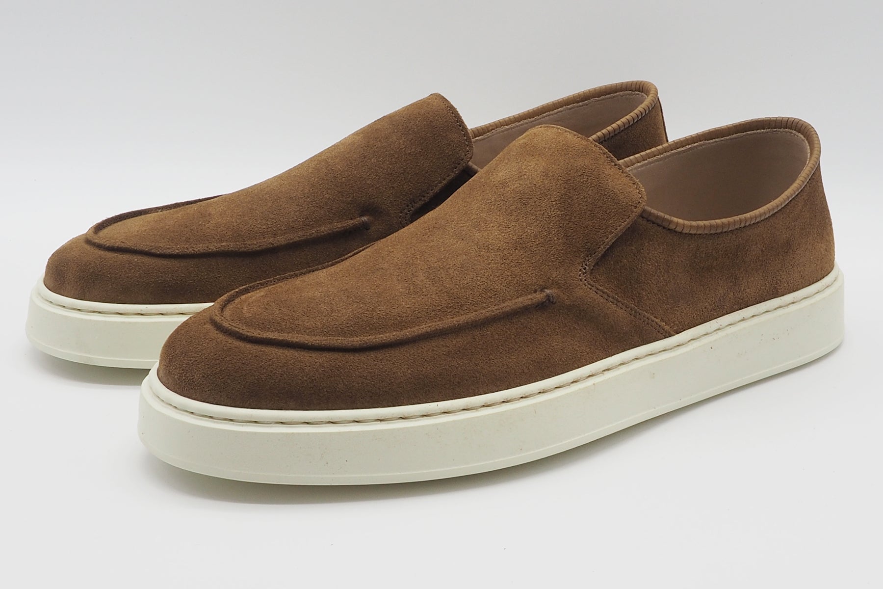Lässiger Herren Mokassin aus Velours in Braun mit weicher Sohle Herren Slipper & Mokassins Pantanetti 