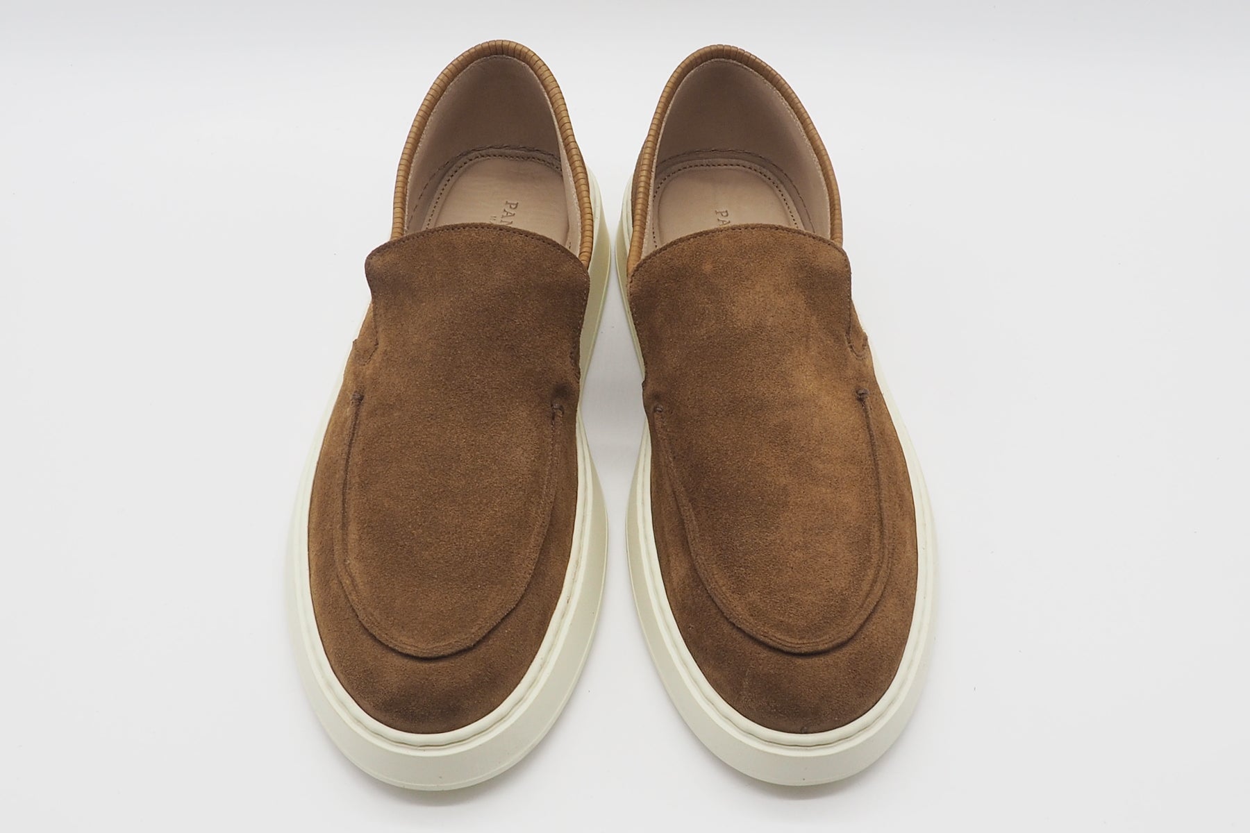Lässiger Herren Mokassin aus Velours in Braun mit weicher Sohle Herren Slipper & Mokassins Pantanetti 