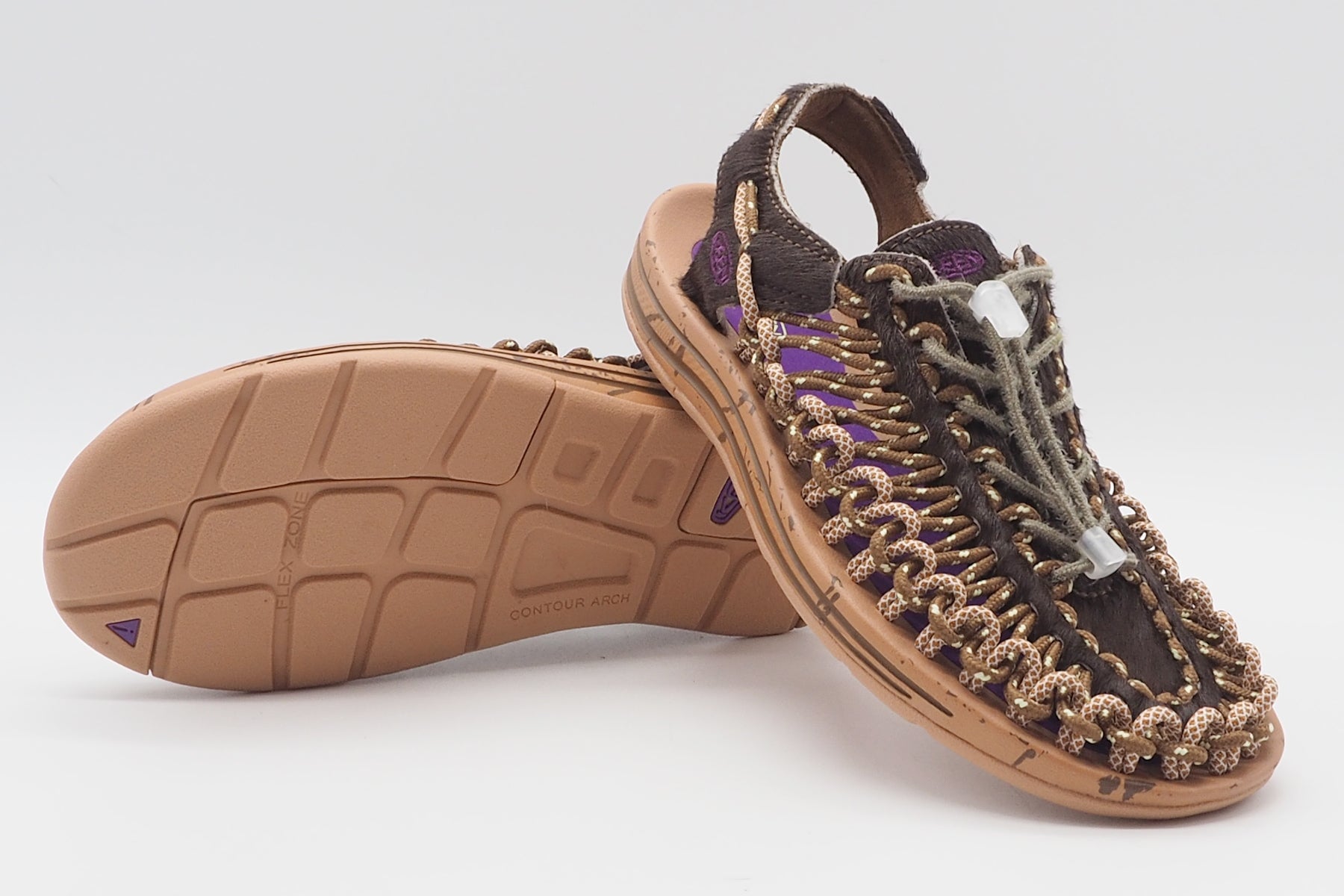Outdoor Sandale aus technischer Faser in Braun & Rosa - Uneek Lea Damen Sandale Keen 