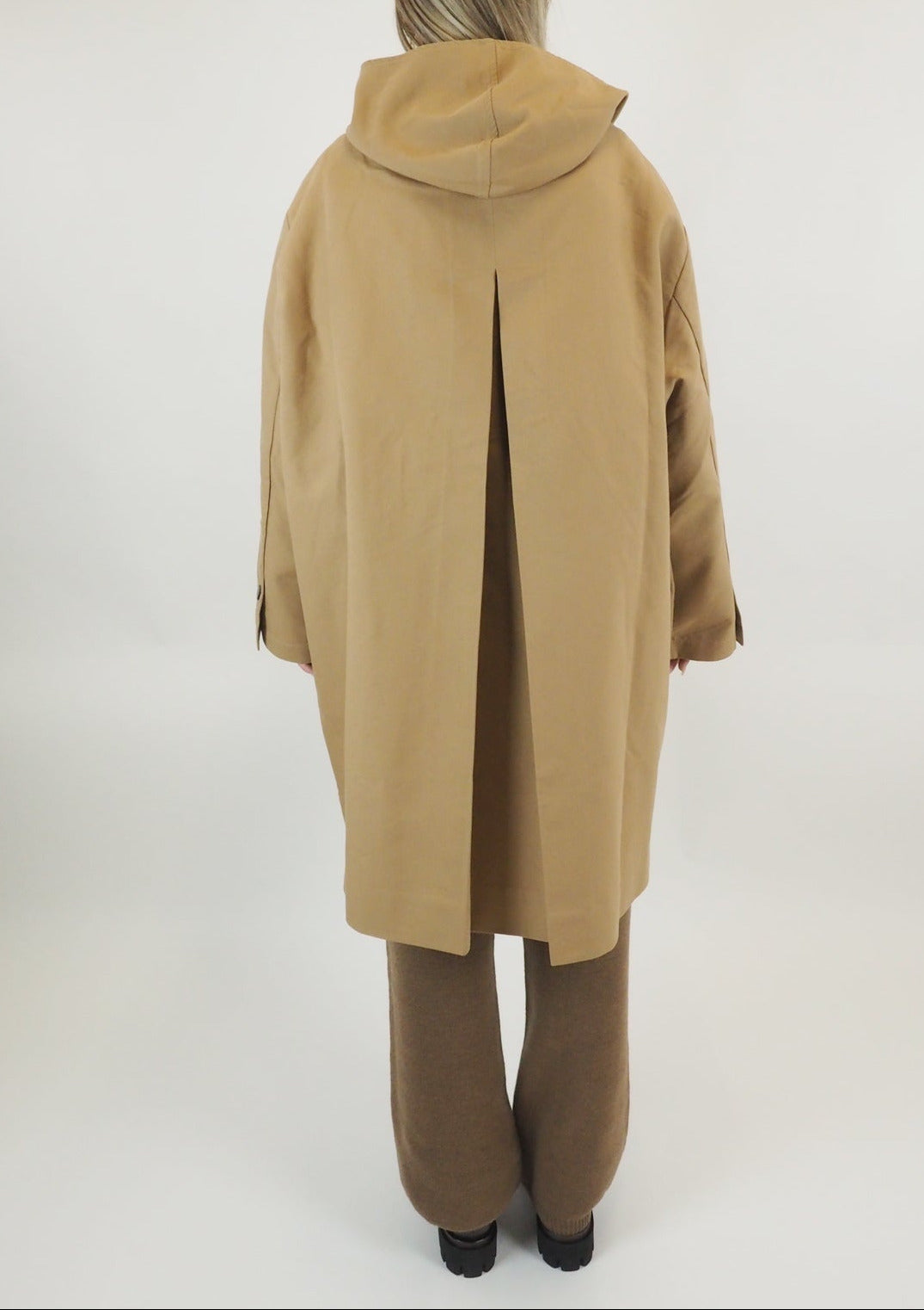 Oversized Damenmantel aus Baumwolle in Braun Damen Ready to wear Fashion Hannes Roether 