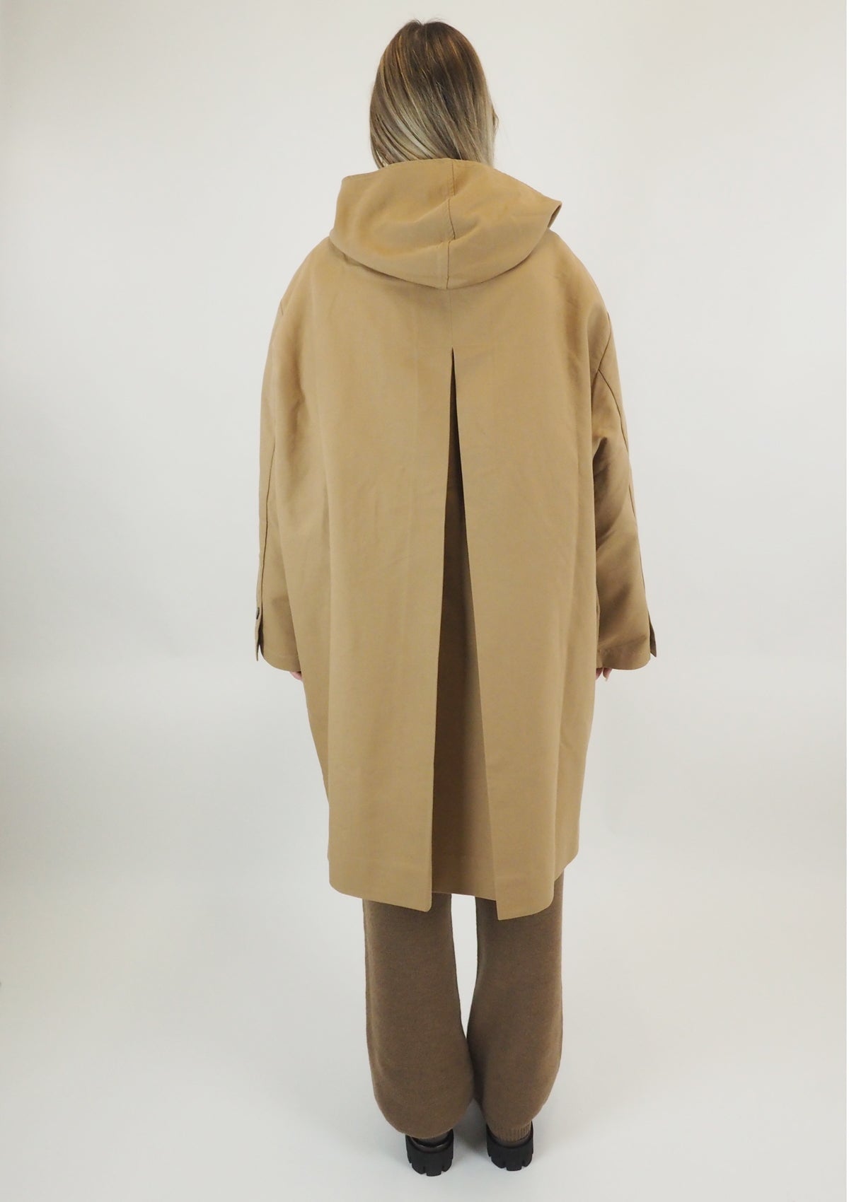 Oversized Damenmantel aus Baumwolle in Braun Damen Ready to wear Fashion Hannes Roether 