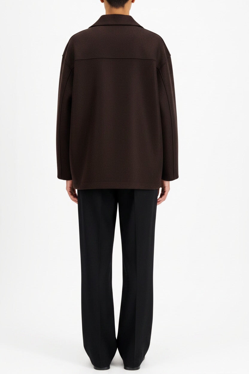 Position 2: To Do: Doppelreihige Damen Jacke aus feinster Wolle in Dunkelbraun Damen Mantel Harris Wharf London 