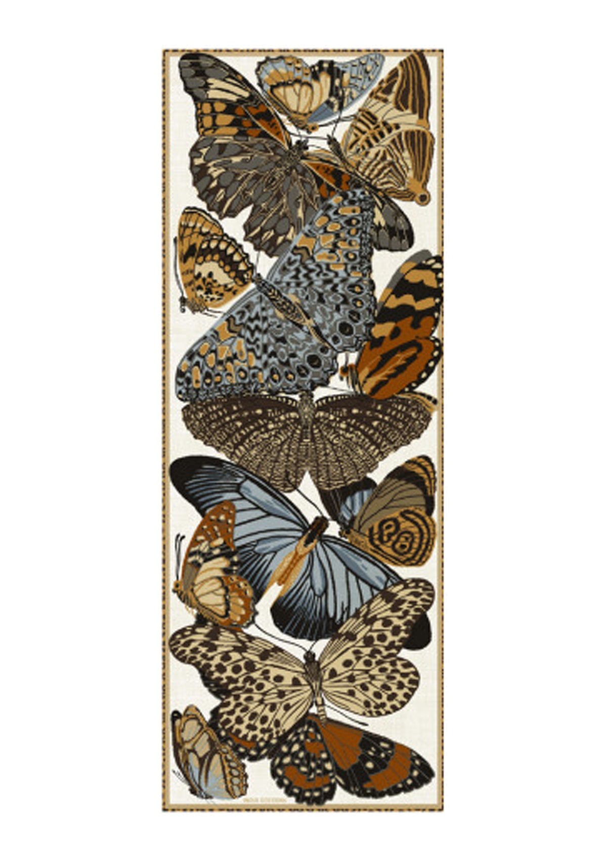 Schal aus Wolle mit Schmetterlingen in Weiß - Papillions Damen Accessoires Tücher & Schals Inoui E. 