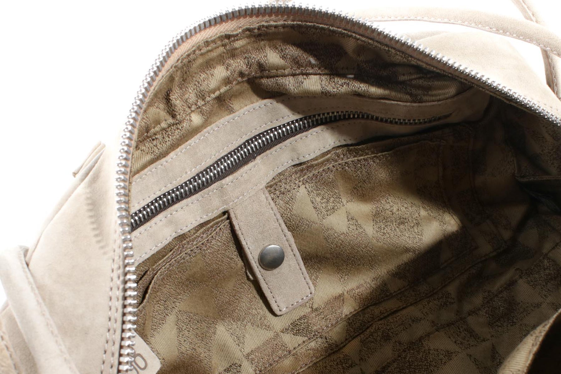 Schultertasche aus Nubukleder in Creme im Bowlingstil Taschen Crossbody & Schultertasche A.S. 98 
