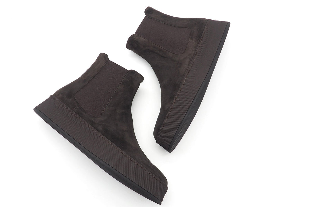 Softer Damen Chelseaboot aus Velours in Braun mit Schalensohle - 2cm Damen Stiefeletten Truman´s 