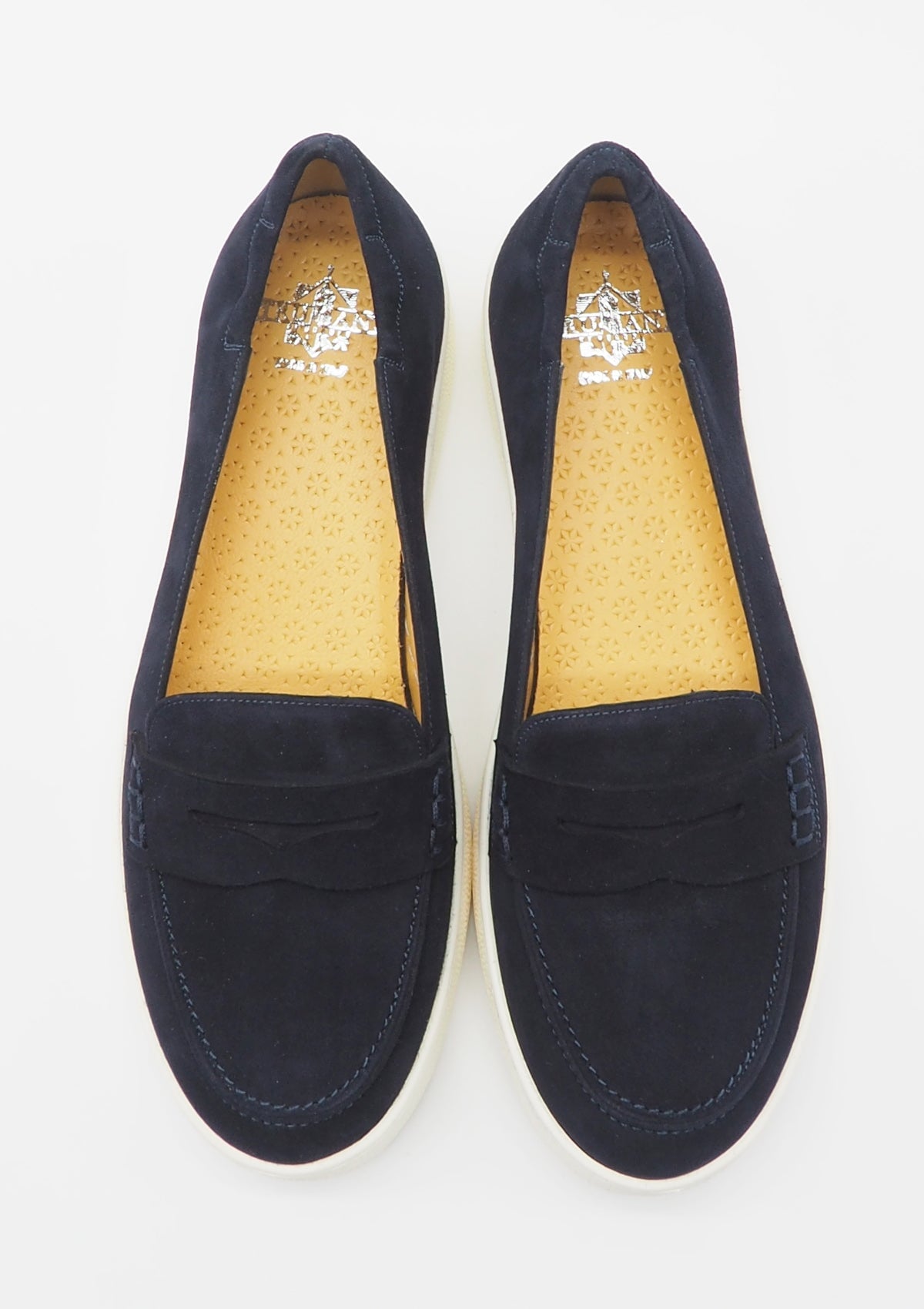 Softer Damen Loafer aus Veloursleder in Blau - Absatz 3cm Damen Loafers & Schnürer Truman´s 