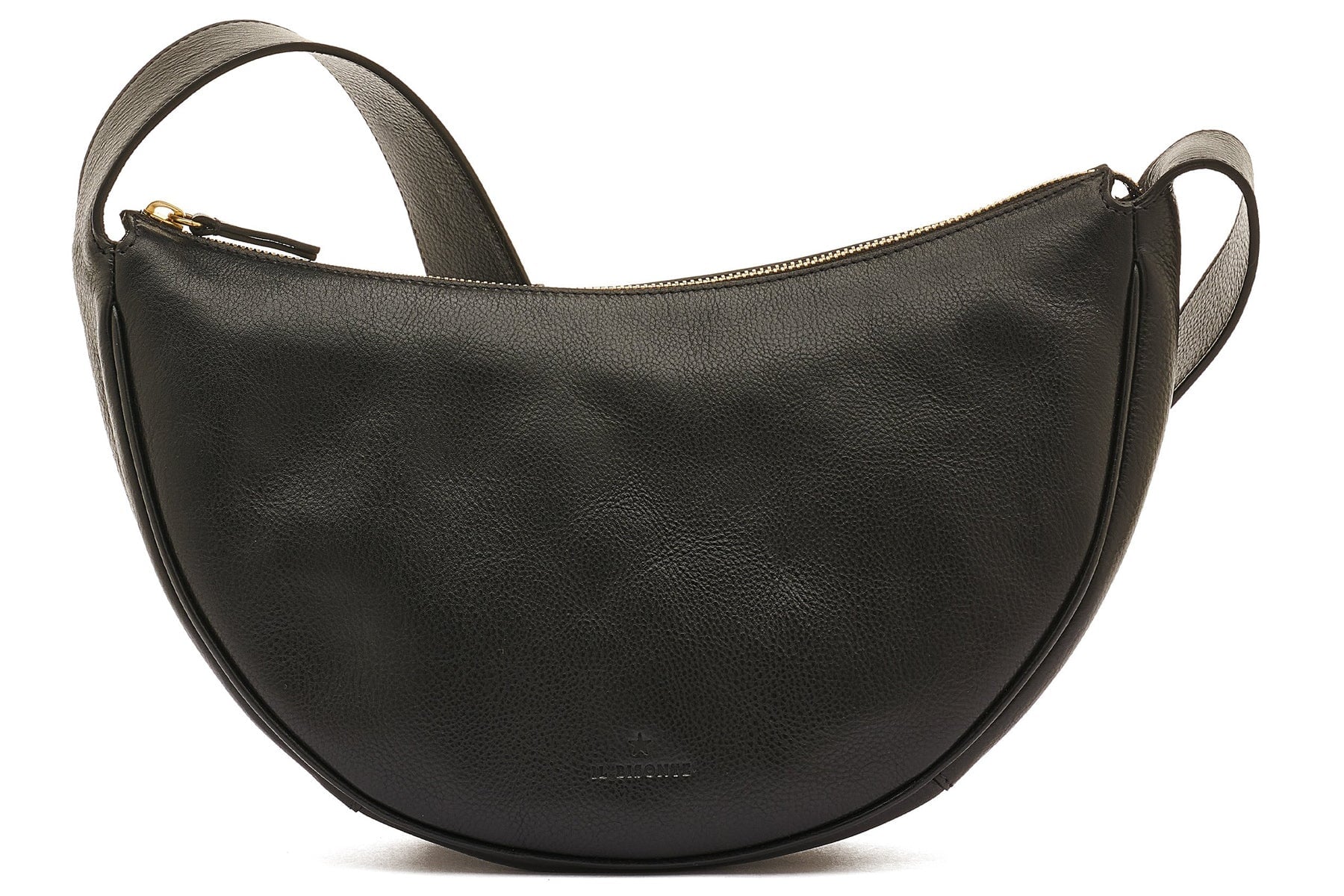 Stylische Crossbodybag aus Leder in Schwarz - Hobo Oliveta Taschen Crossbody & Schultertasche Il Bisonte 