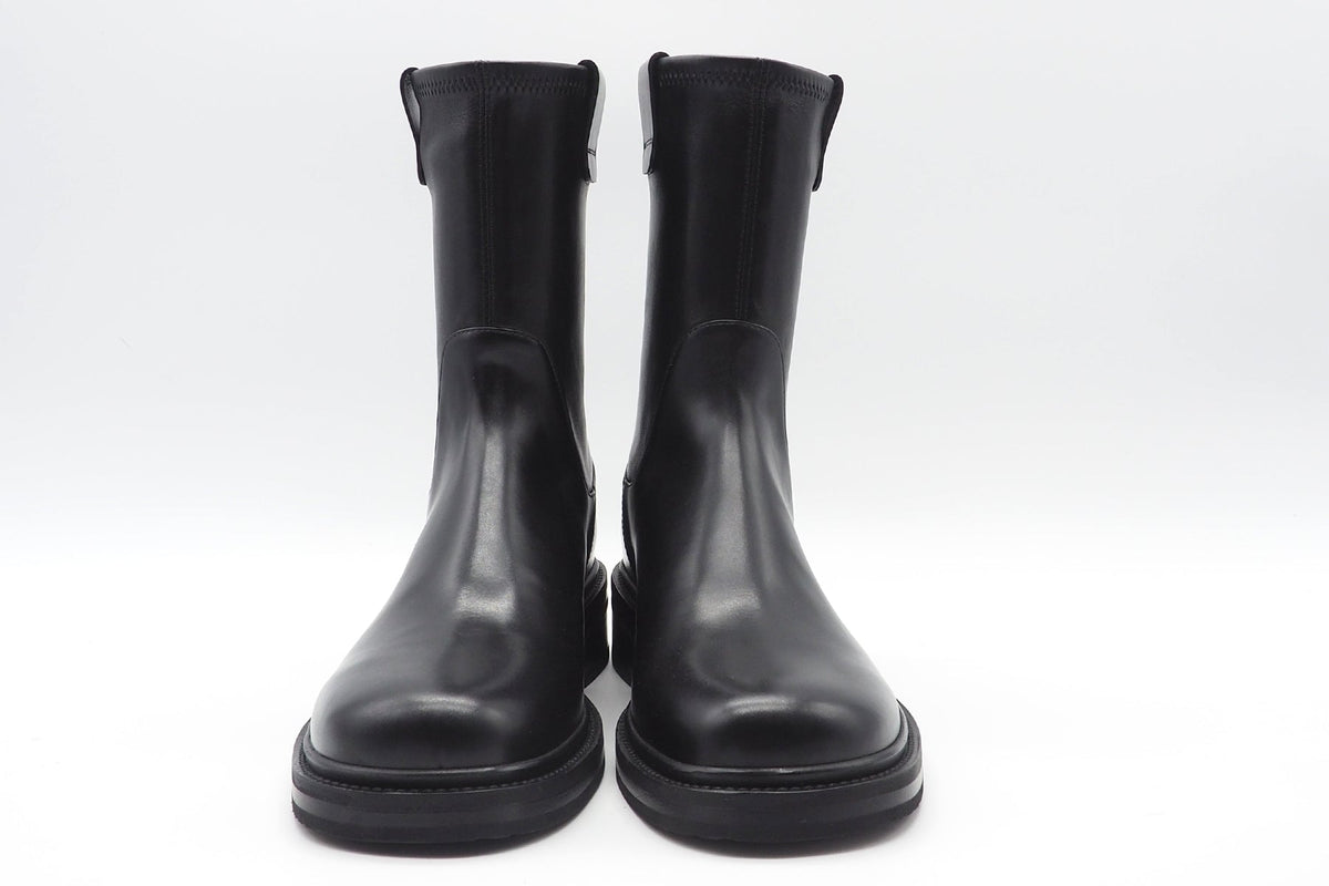 Stylischer Damen Kurzstiefel aus Lederstretch in Schwarz - Karreeform Damen Stiefeletten Truman´s 