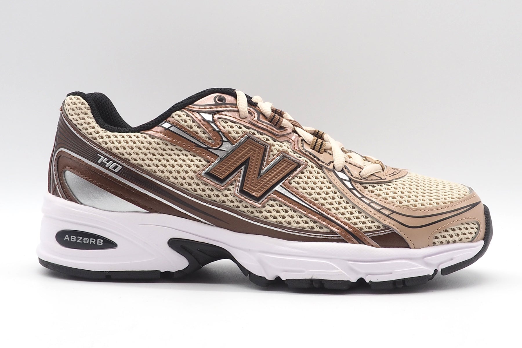 Stylischer Damen Sneaker 740 aus Mesh & Eco-Pelle in Neutral Damen Sneaker New Balance 