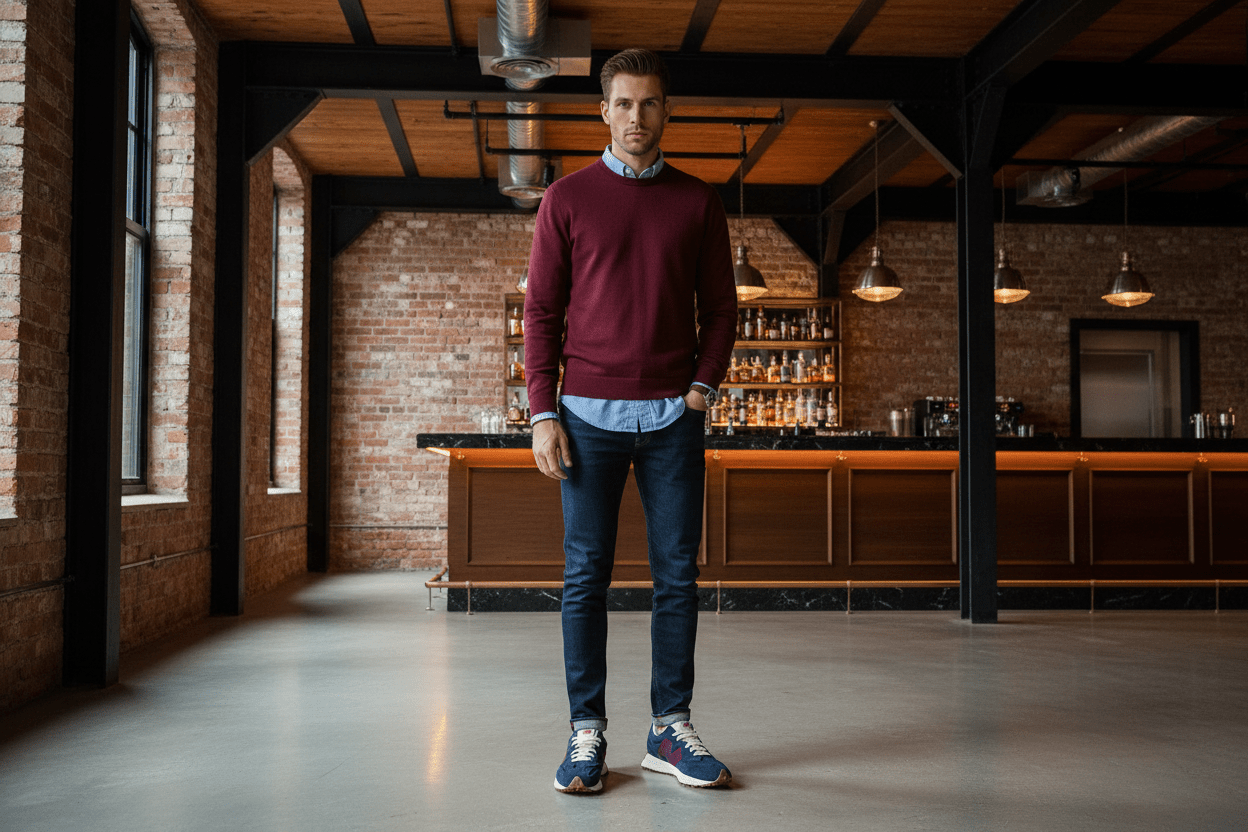 Stylischer Herren Sneaker 327 aus Nubukleder in Dunkelblau Herren Sneaker New Balance 