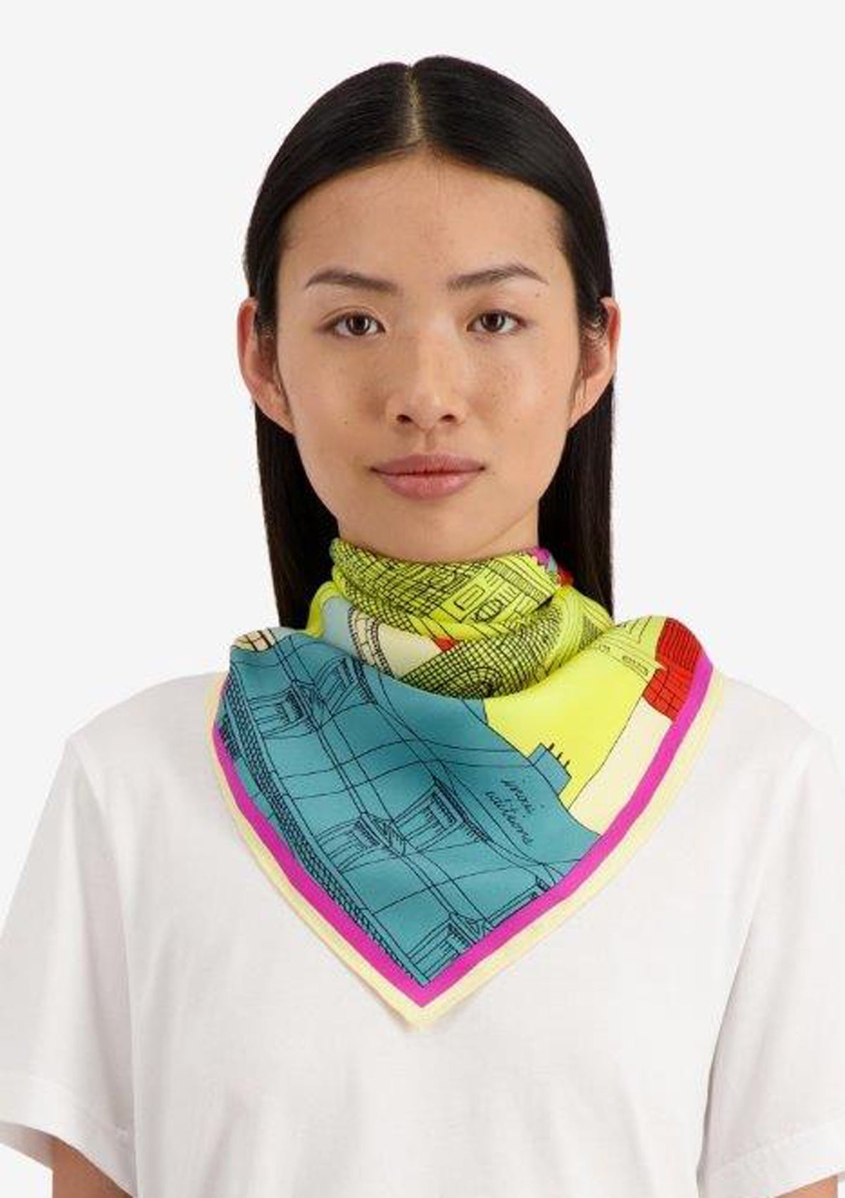 Tuch aus Seide in Multicolor - Paris Accessoires Tücher & Schals Inoui E. 