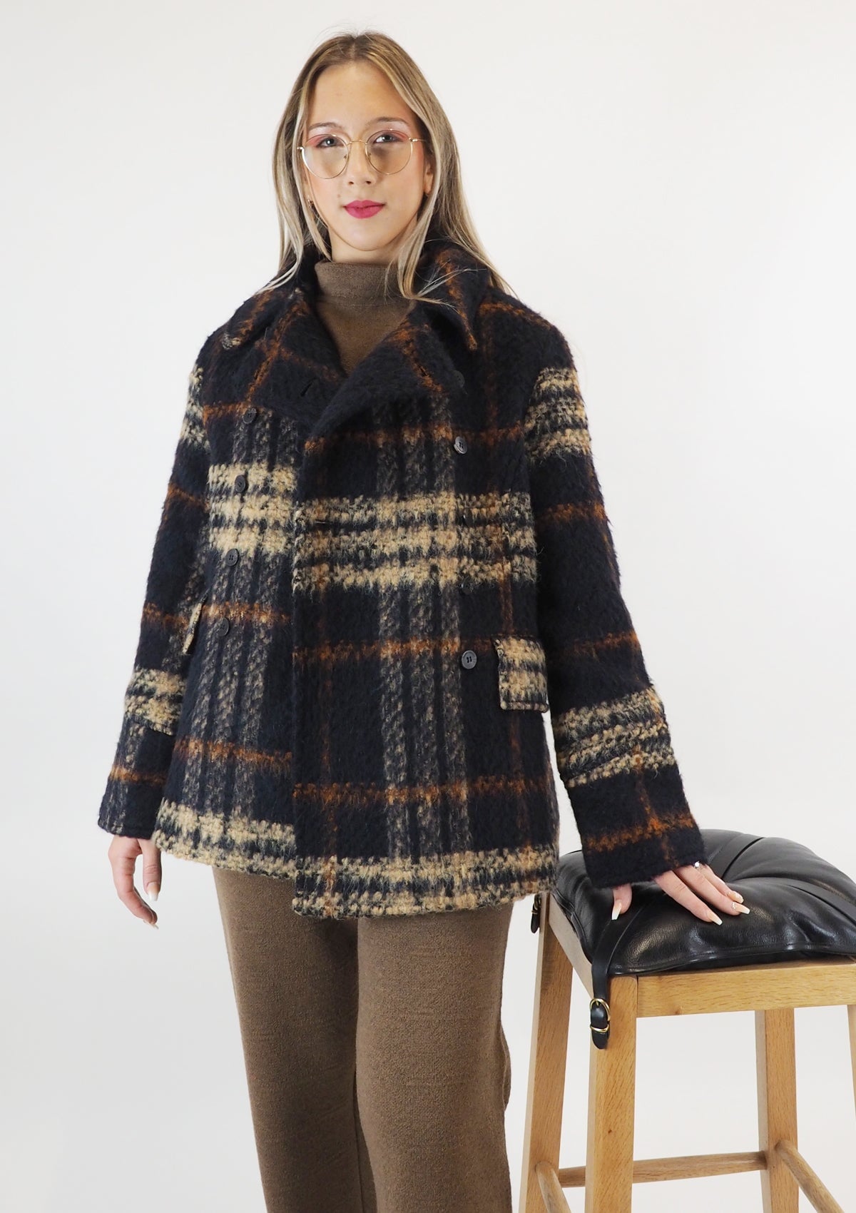Warme Damenjacke im Karomuster Damen Ready to wear Fashion Hannes Roether 