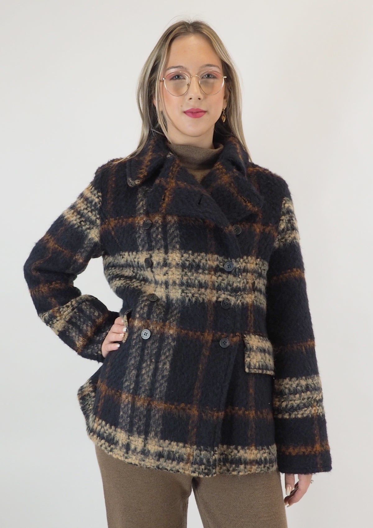 Warme Damenjacke im Karomuster Damen Ready to wear Fashion Hannes Roether 