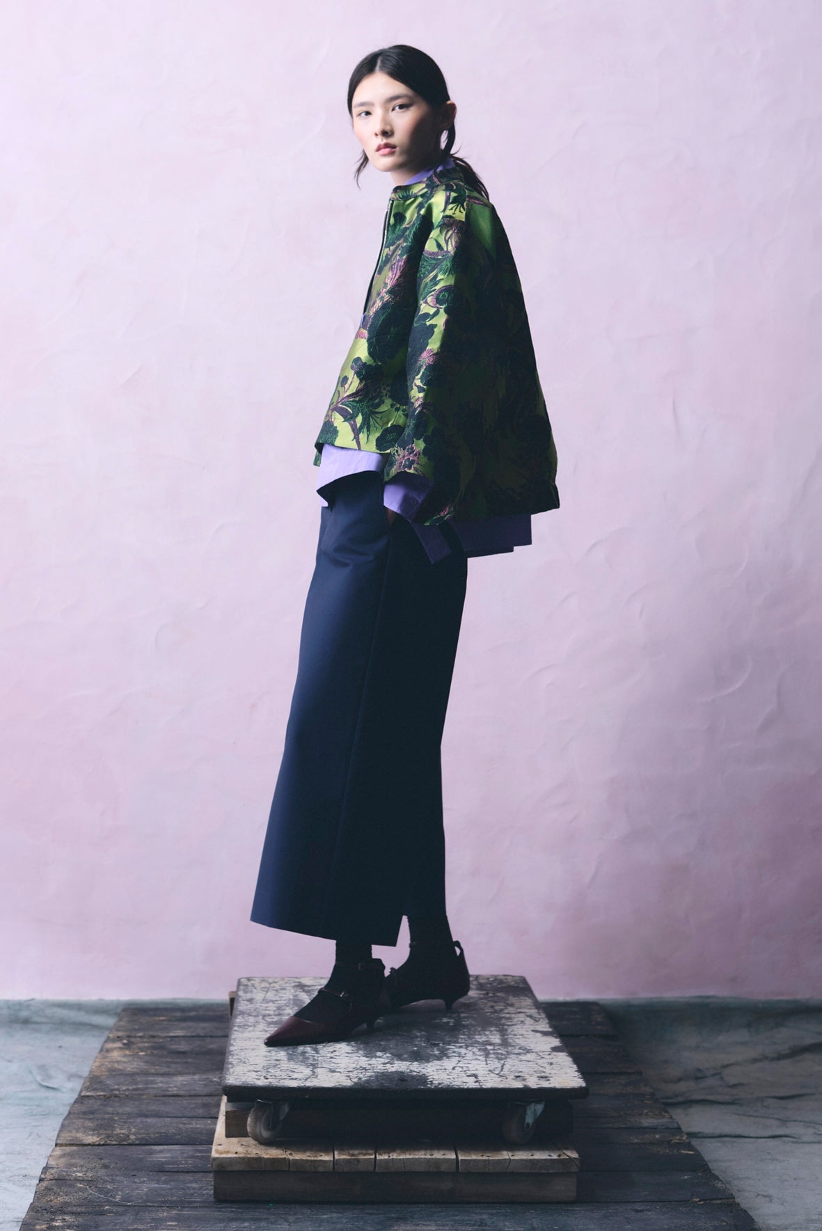 Weite Damenhose im Culotte-Stil aus 100% Baumwolle in Dunkelblau Damen Hose Psophia 
