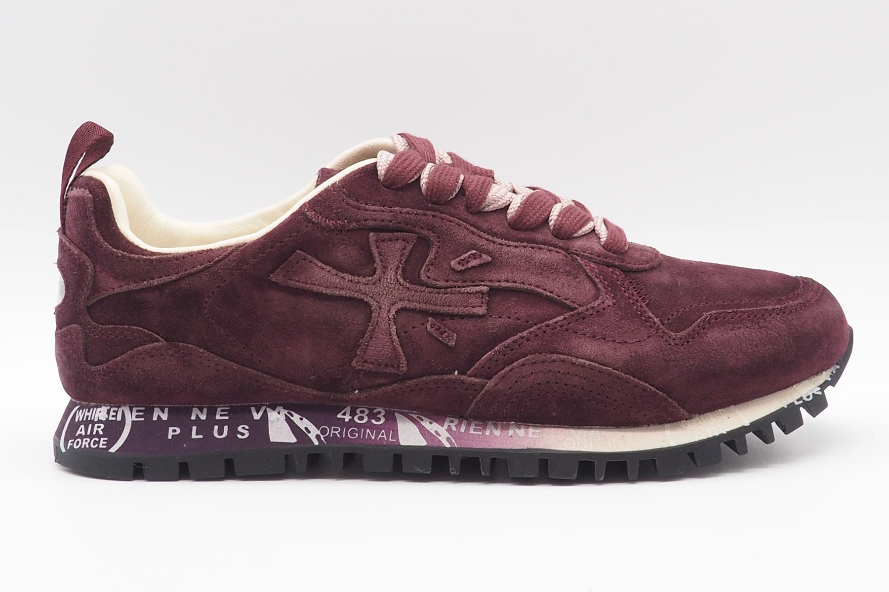 Zeitloser Damen Sneaker aus Veloursleder in Bordeaux - Runsead Damen Sneaker Premiata 