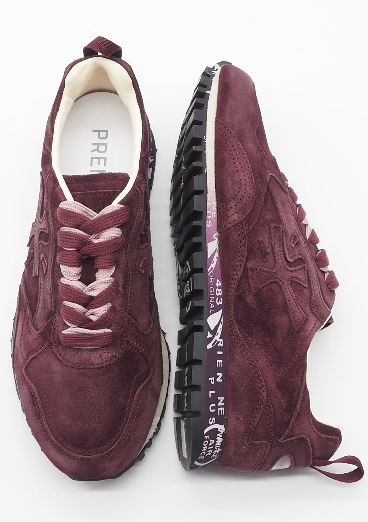 Zeitloser Damen Sneaker aus Veloursleder in Bordeaux - Runsead Damen Sneaker Premiata 