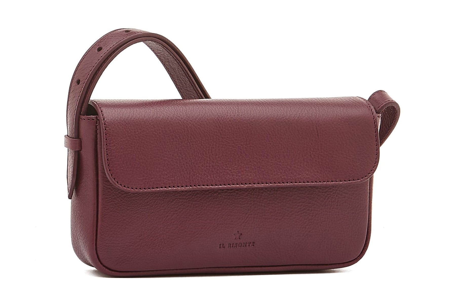 Crossbody-Tasche aus Leder in Bordeaux - BCR342 Taschen Crossbody & Schultertaschen Il Bisonte 