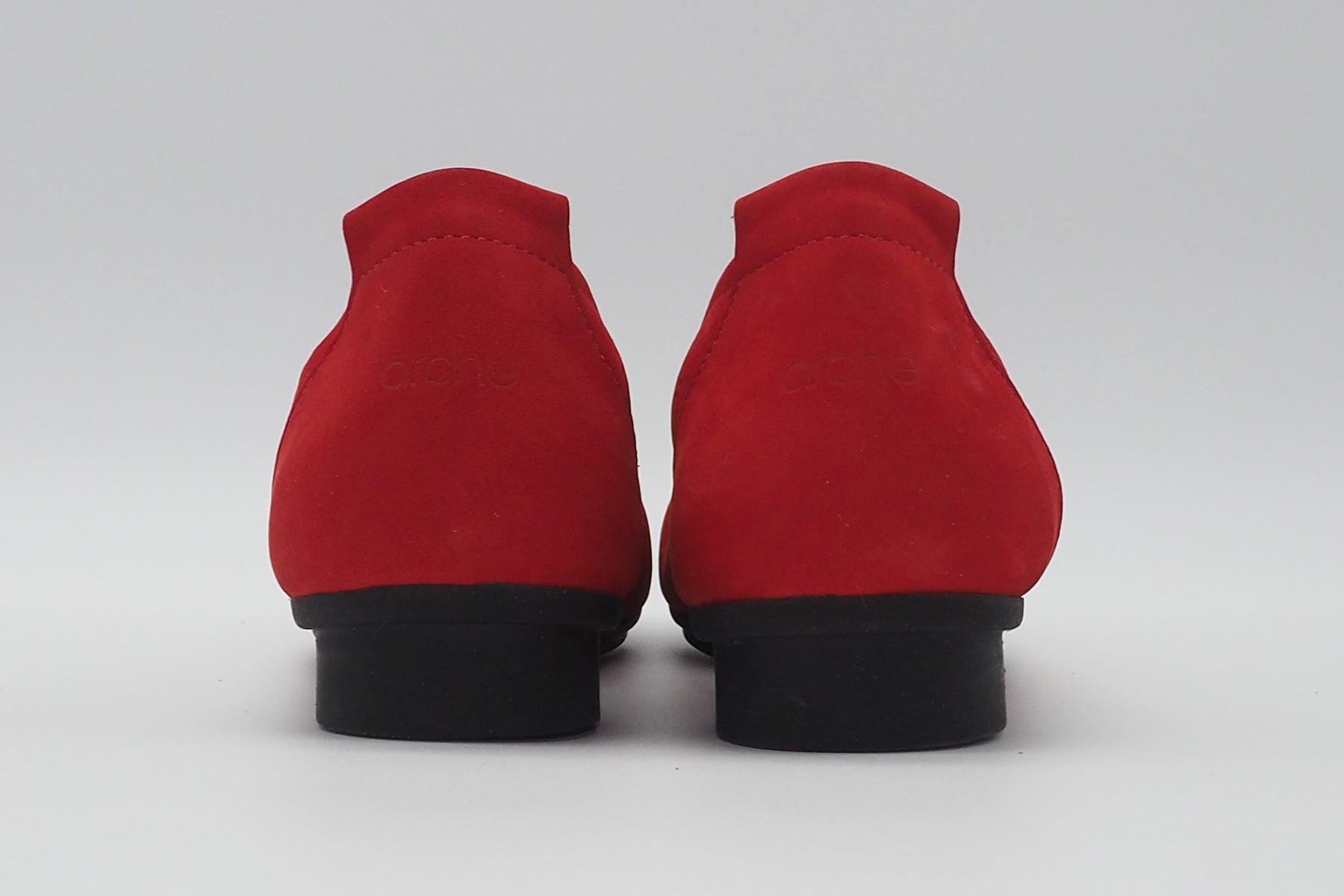 Damen Ballerina aus Nubukleder in Rot Damen Ballerinas Arche