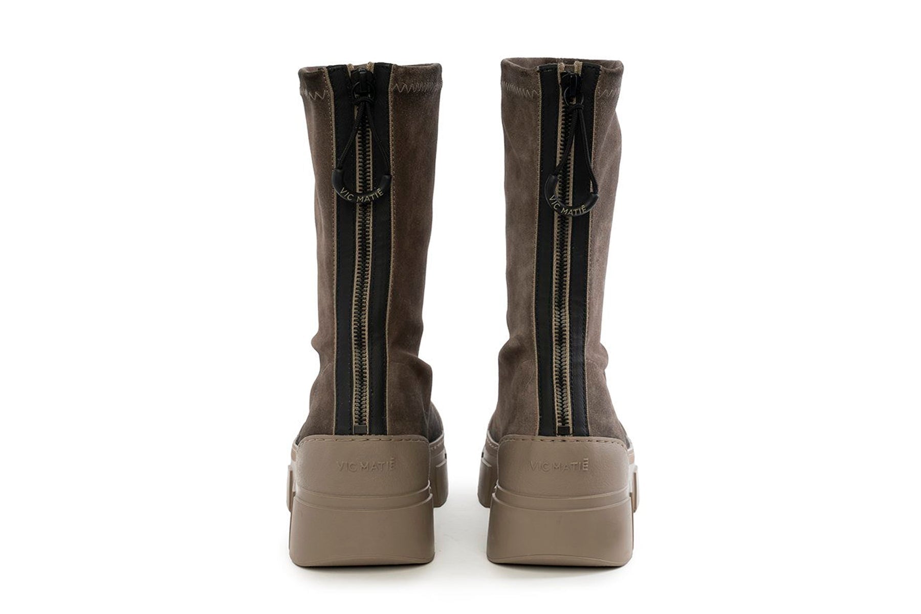 Damen Boots aus Nubukleder in Grau - Absatz 3cm Damen Boots & Booties Vic Matié 