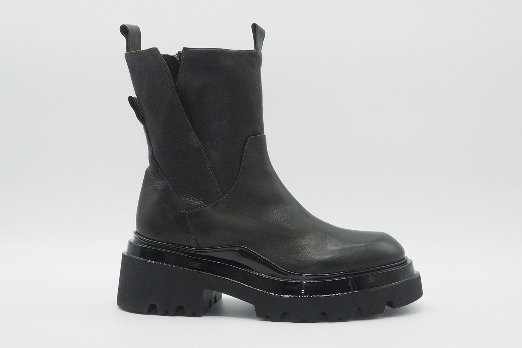 Damen Combatboots mit voluminöser Sohle in Dunkelgrün Damen Boots Fruit