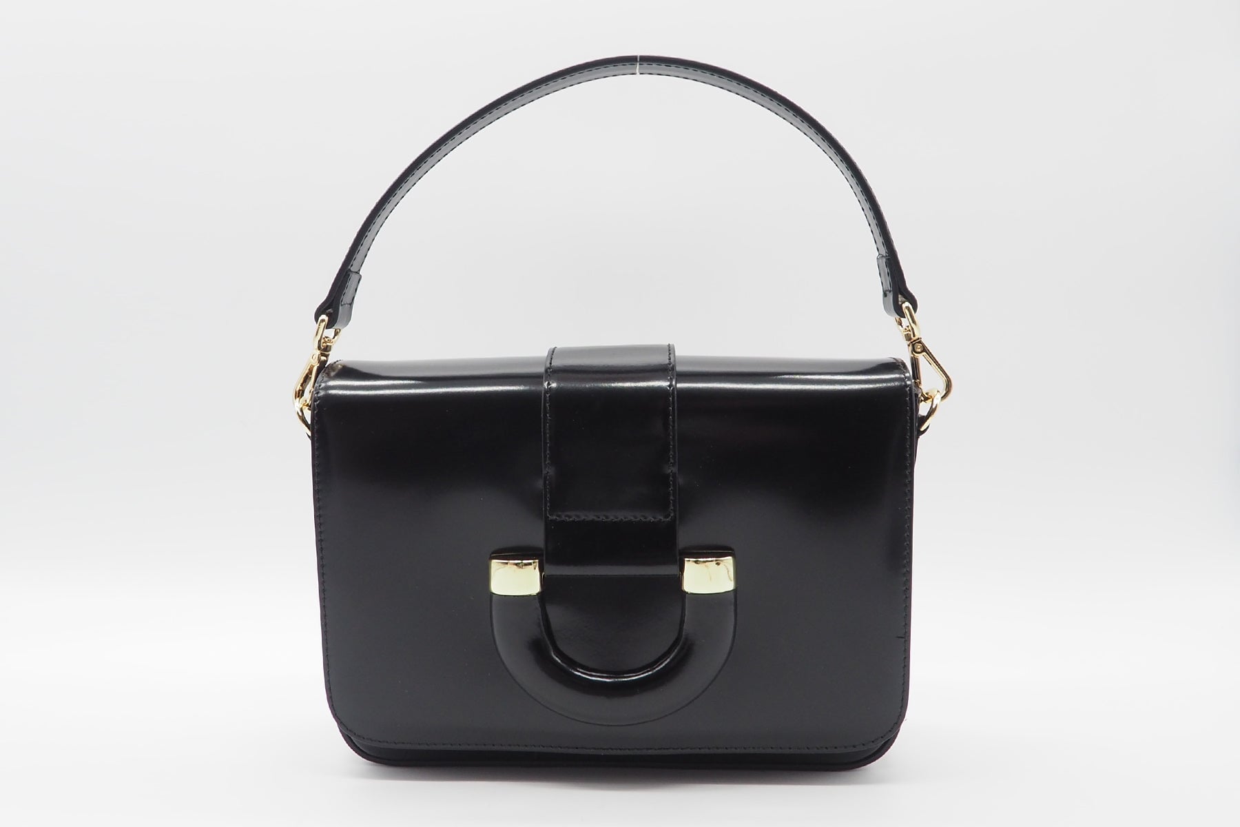 Damen Crossbody- & Schultertasche aus Glattleder in Schwarz Taschen Crossnbody & Schultertaschen Nina Hill 