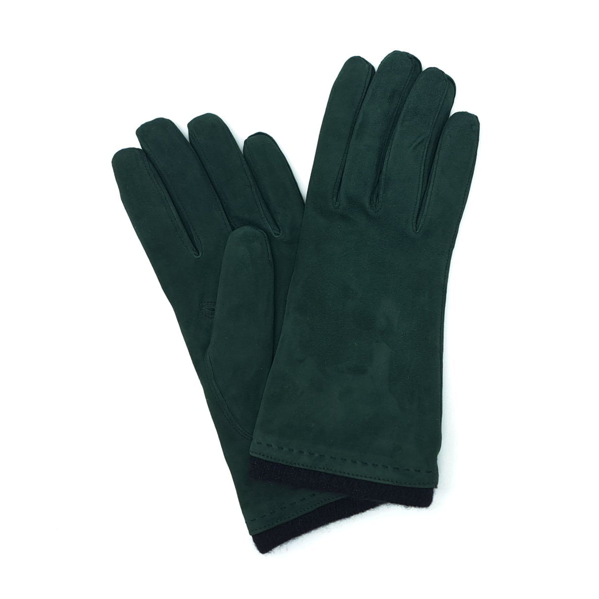 caridei handschuhe damen C. Gloves | Damen Handschuhe aus Veloursleder in Dunkelgrün