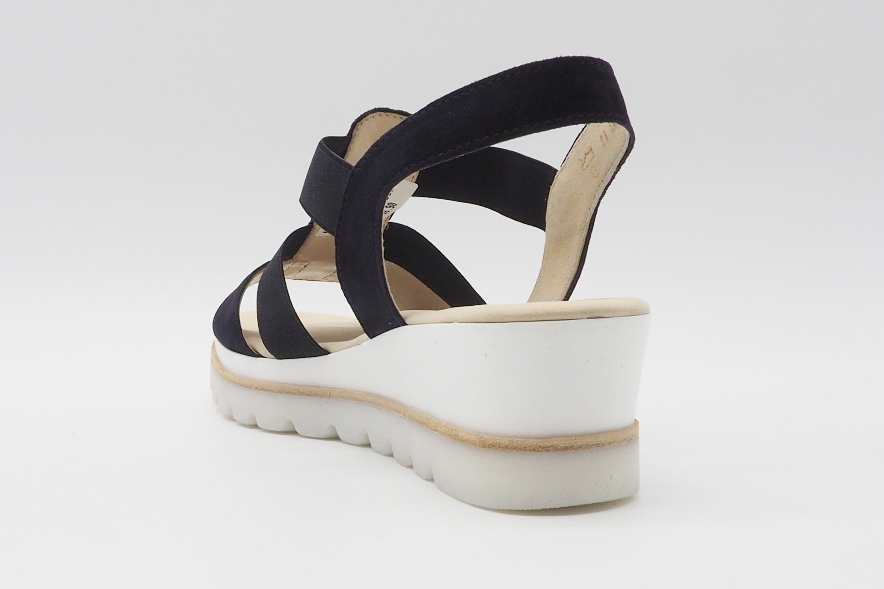 Damen Keilsandale aus Veloursleder in Dunkelblau Damen Sandalen Gabor