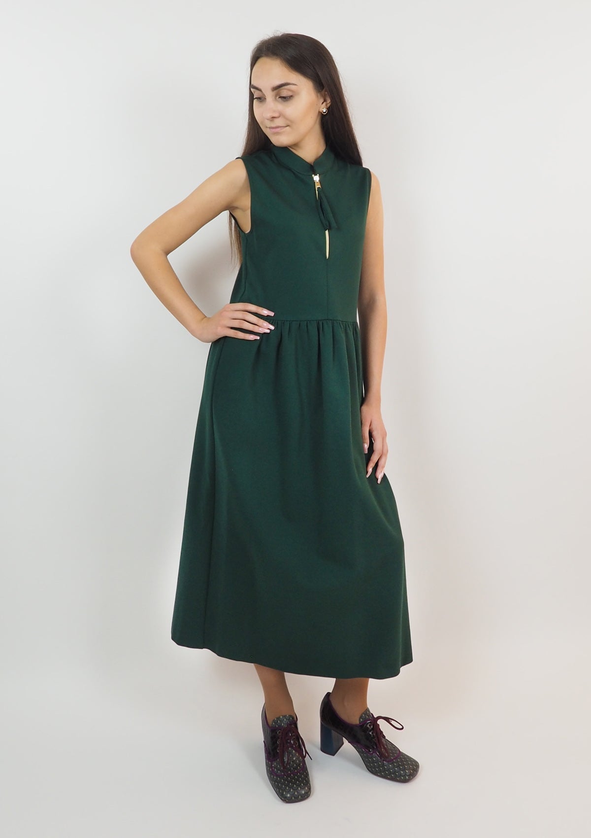 Damen Kleid aus Viskose in Grün - Abito Damen Kleid SHIRTAPORTER 