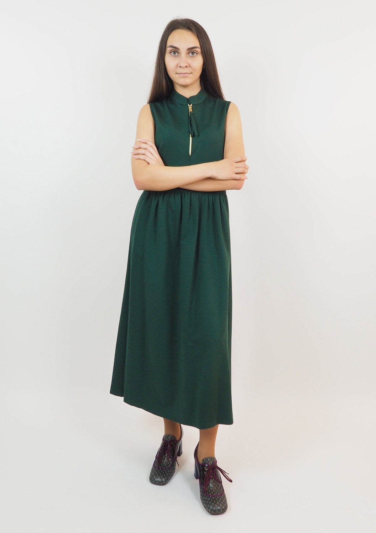 Damen Kleid aus Viskose in Grün - Abito Damen Kleid SHIRTAPORTER 