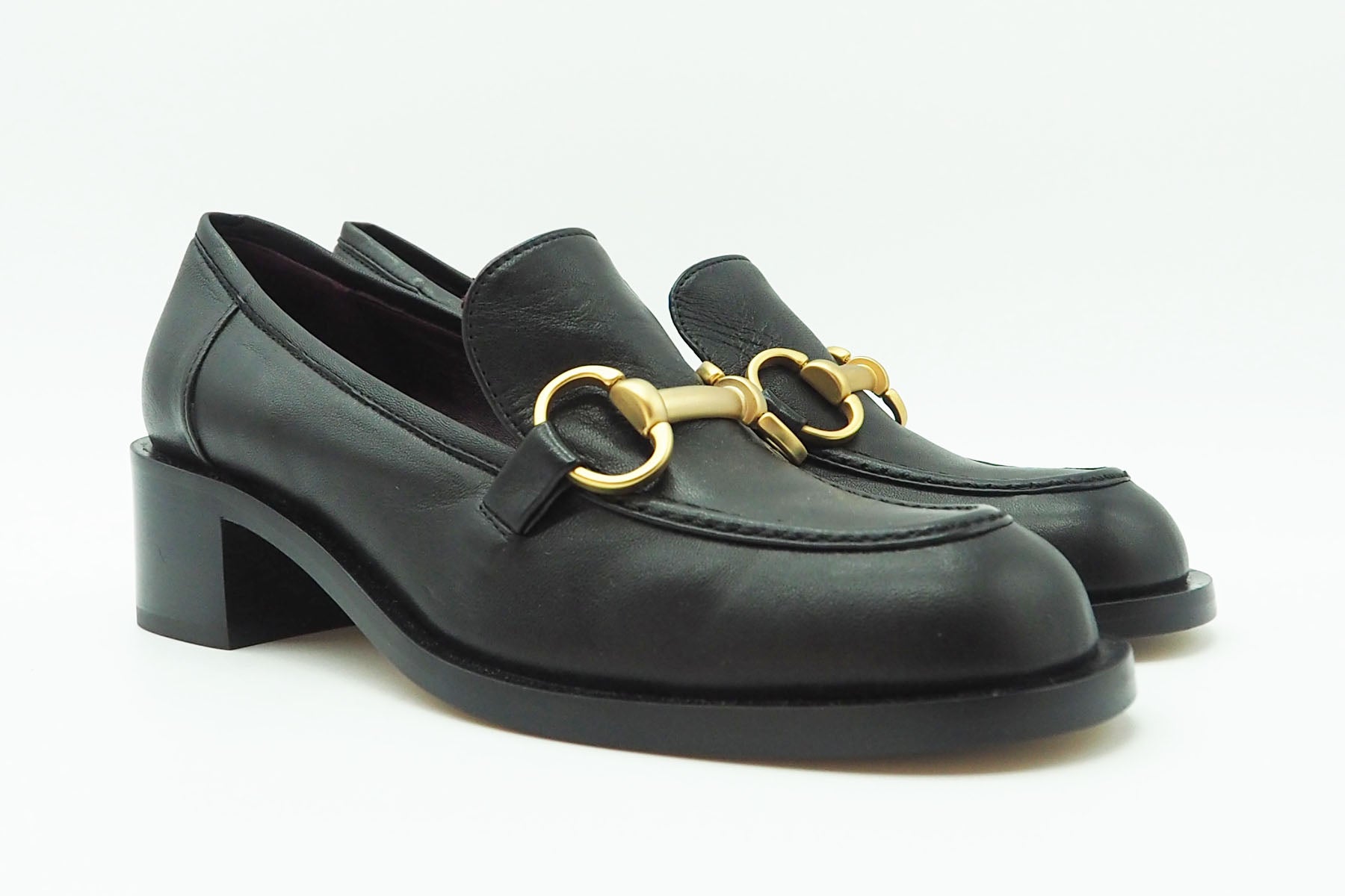 Damen Loafer aus Glattleder in Schwarz - Absatz 4cm Damen Loafers & Schnürer Pomme D'or