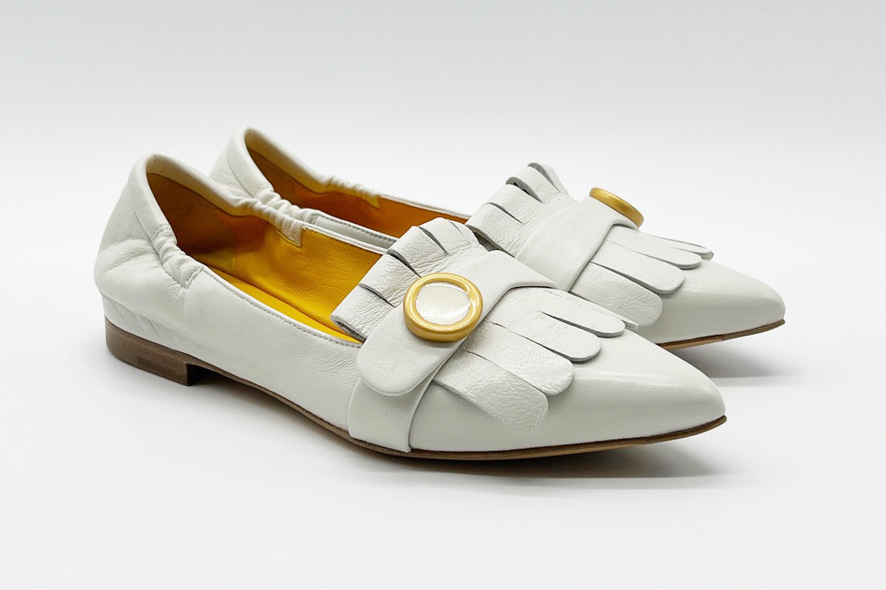Damen Loafer aus Glattleder in Weiß Damen Loafers & Schnürer Mara Bini