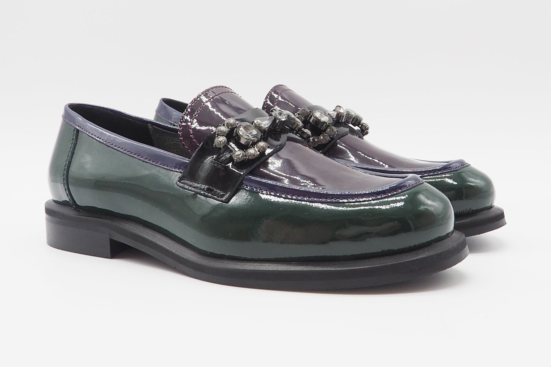 Damen Loafer aus Lackleder in Multicolor - Absatz 3cm Damen Loafers & Schnürer Maripé 