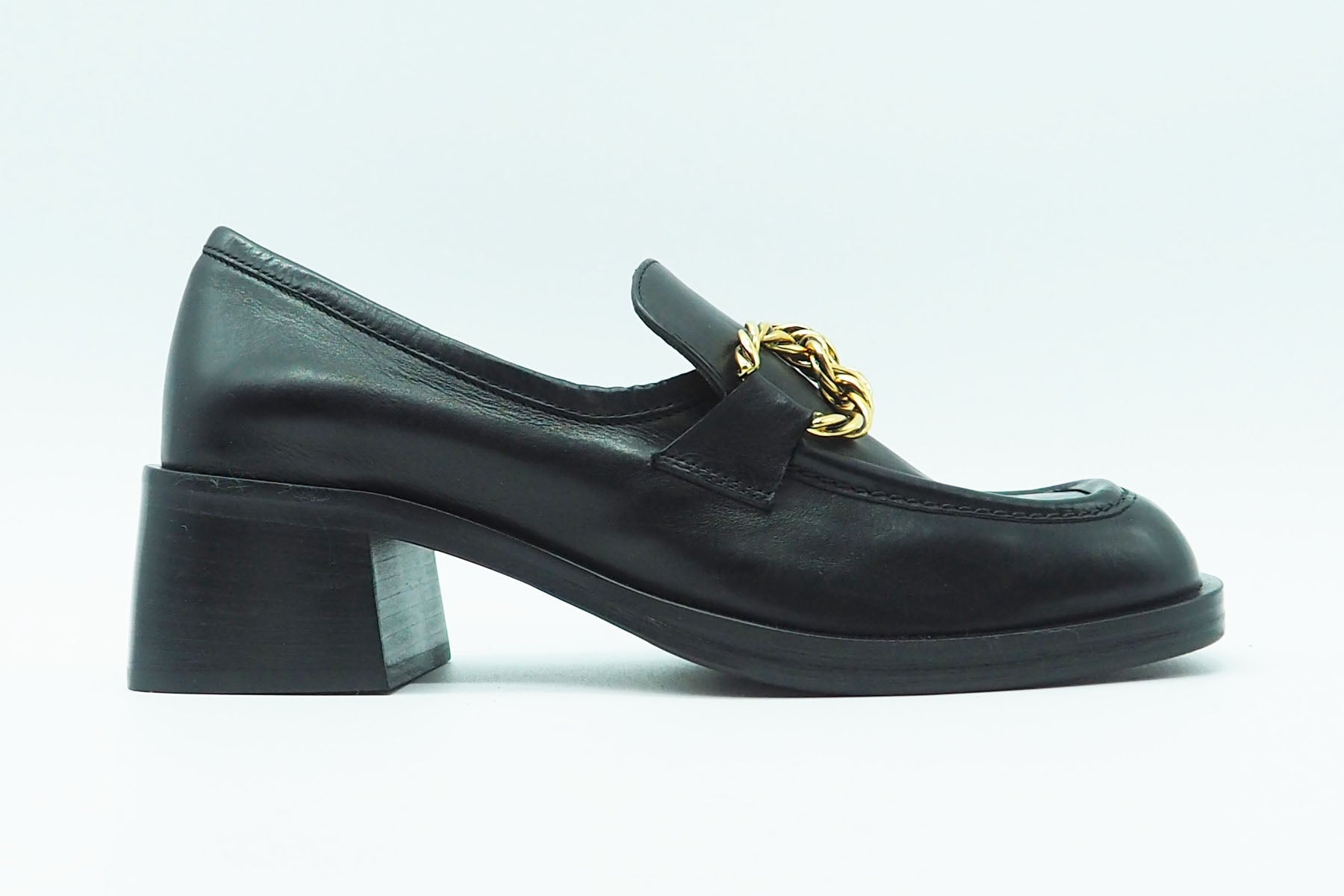 Damen Loafer aus Leder in Schwarz - Absatz 4cm Damen Loafers & Schnürer Mara Bini