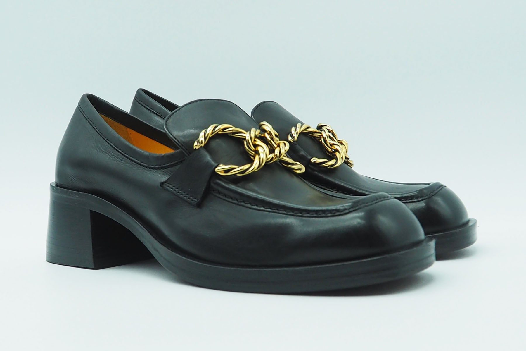Damen Loafer aus Leder in Schwarz - Absatz 4cm Damen Loafers & Schnürer Mara Bini