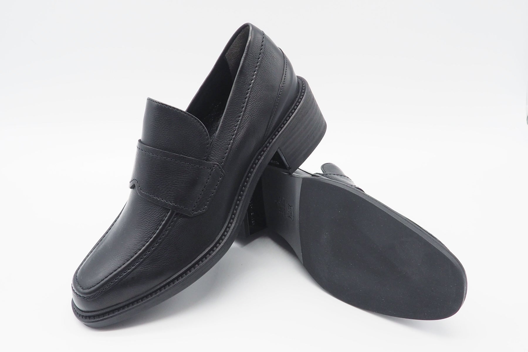 Damen Loafer aus Leder in Schwarz - Stick - Absatz 4,5cm Damen Loafers & Schnürer Kennel & Schmenger 