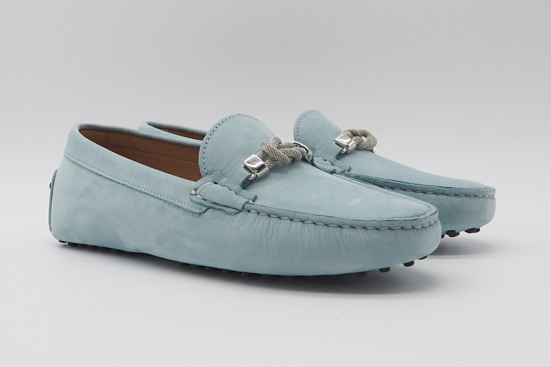 Damen Loafer aus Nubukleder in Hellblau Damen Loafers & Schnürer Conte V