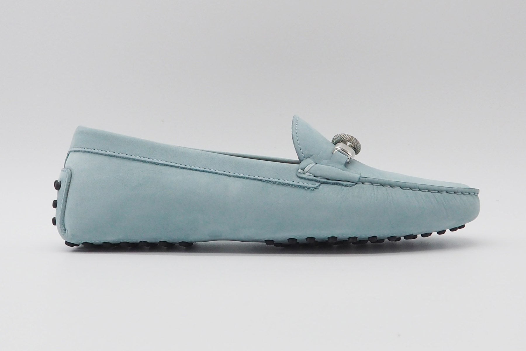 Damen Loafer aus Nubukleder in Hellblau Damen Loafers & Schnürer Conte V
