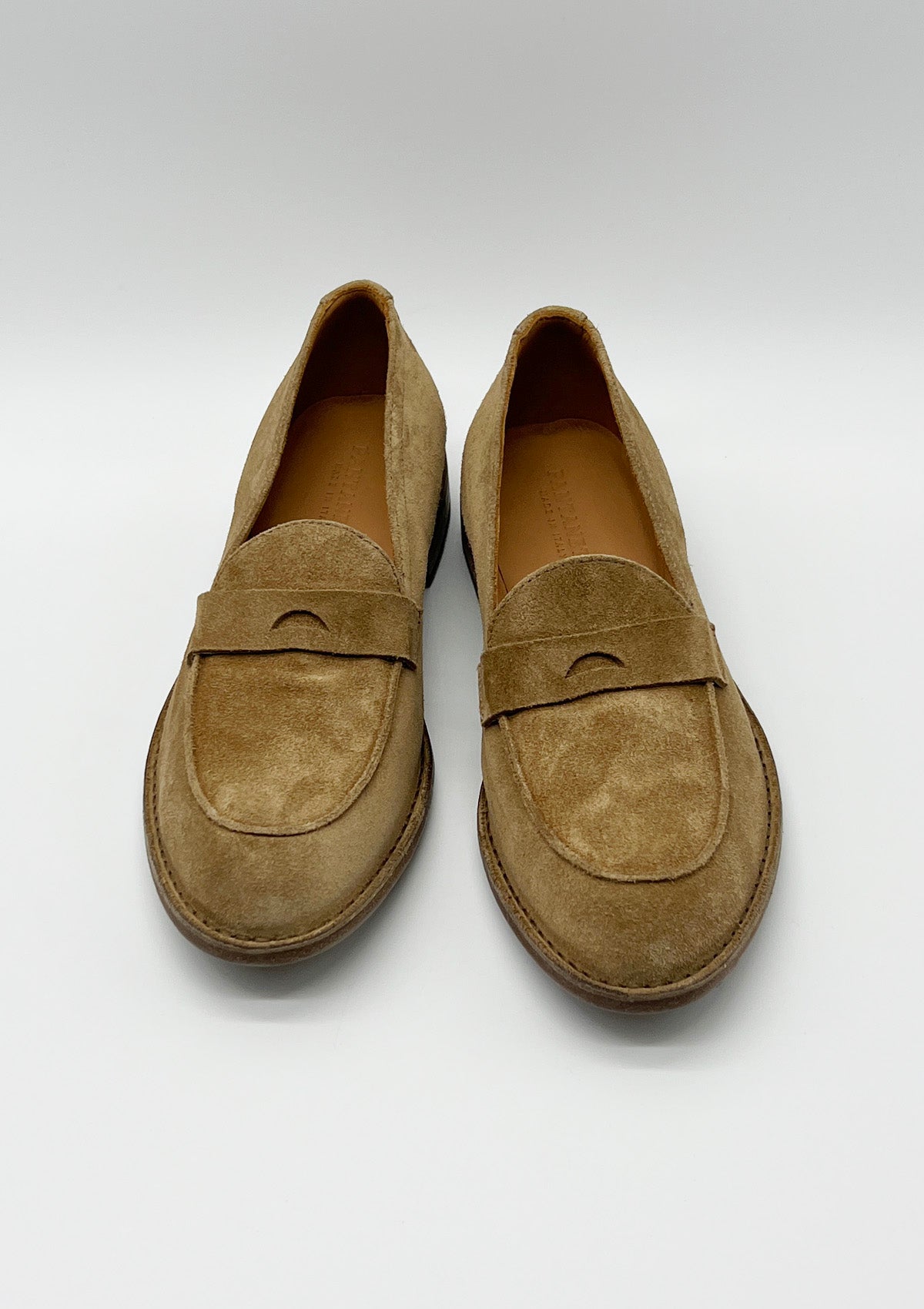 Damen Loafer aus Veloursleder in Mittelbraun Damen Loafers & Schnürer Pantanetti