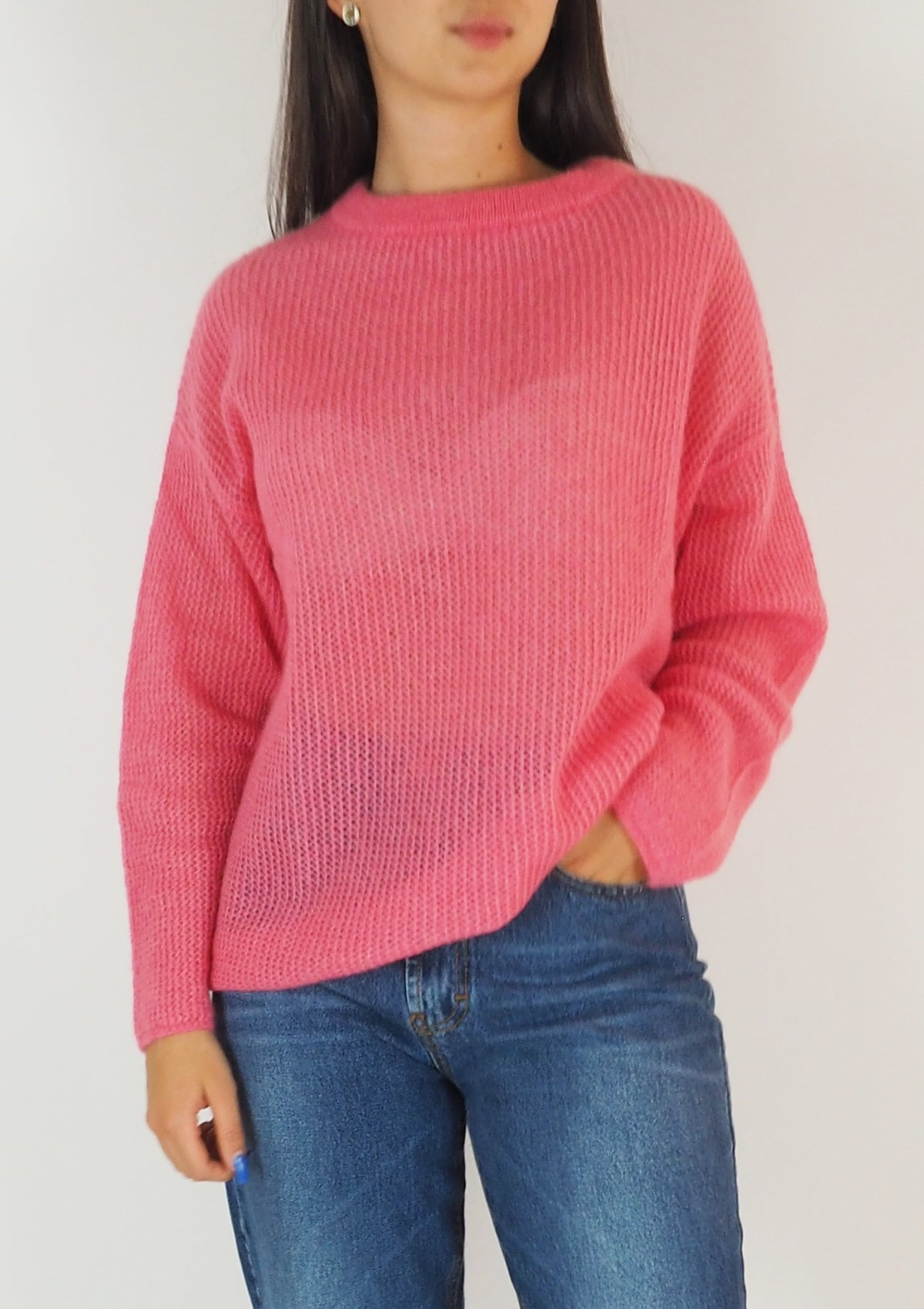 Mary s Damen Pullover aus Alpaka Wolle in Pink