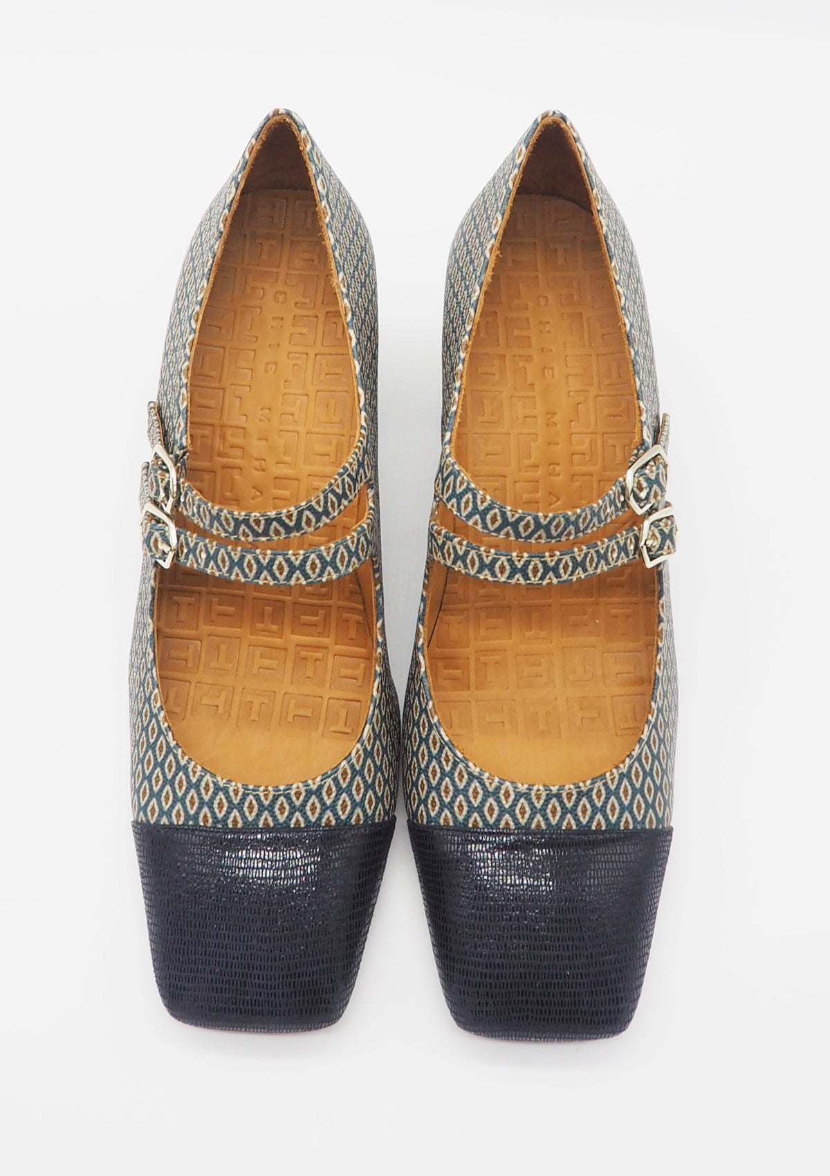 Damen Pumps aus bedrucktem Leder in Multicolor - Absatz 5cm - Vulcano43 Damen Pumps & Slings Chie Mihara 