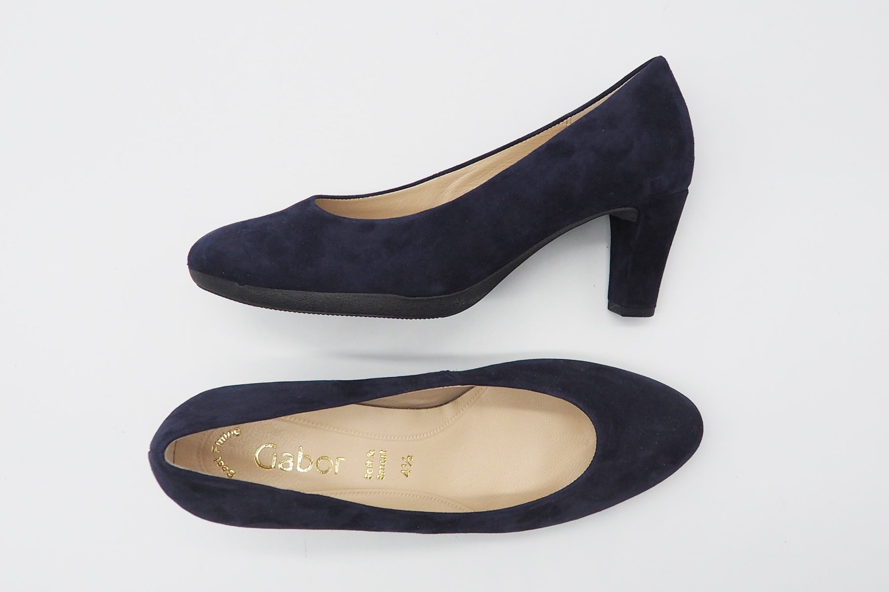 Damen Pumps aus feinem Veloursleder in Mitternachtsblau - Absatz 6,5cm Damen Pumps & Slings Gabor 