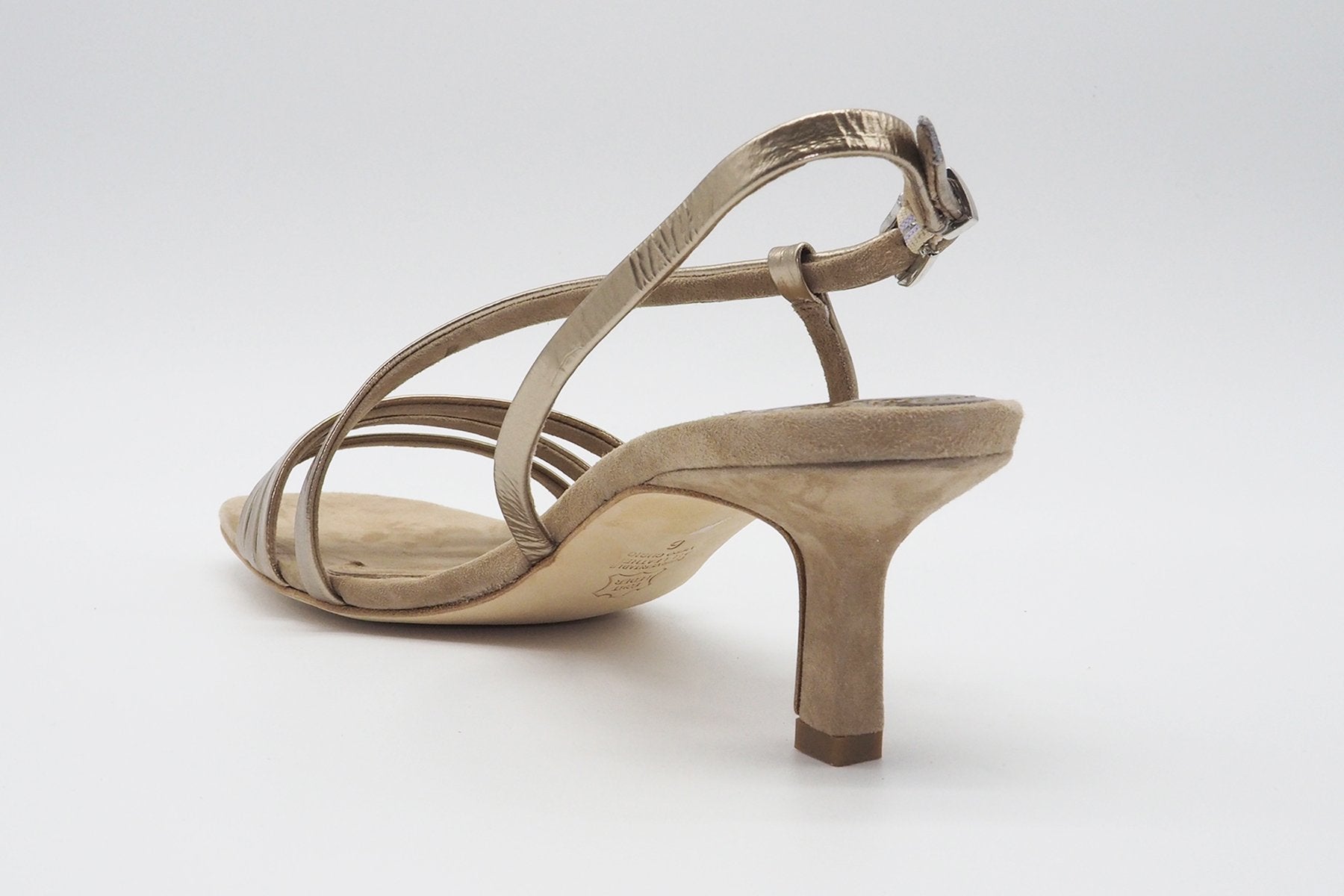 Damen Riemchensandale in mattem Gold Damen Sandalen Kennel & Schmenger