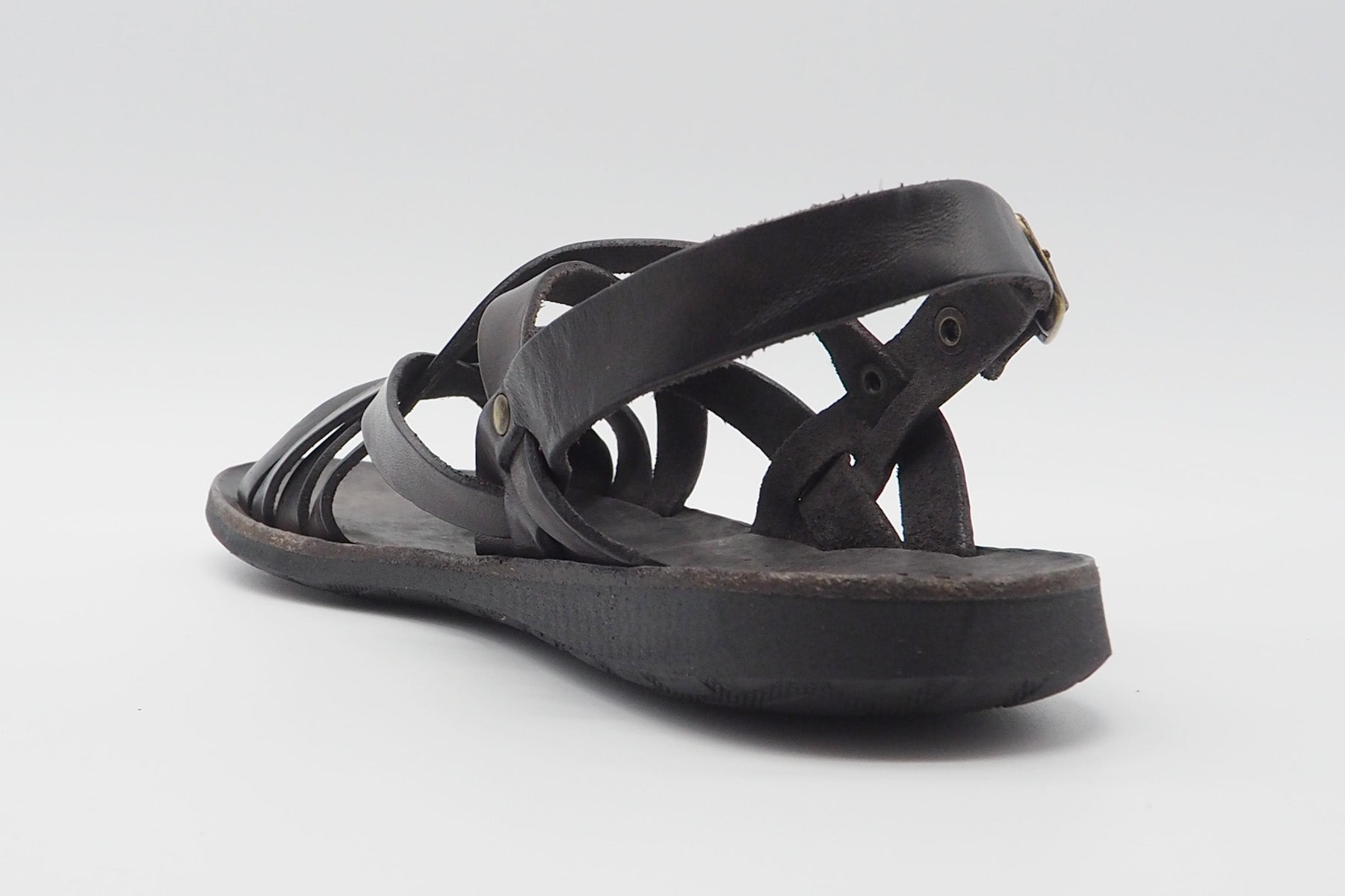 Damen Sandale aus Glattleder in Dunkelbraun Damen Sandalen Brador