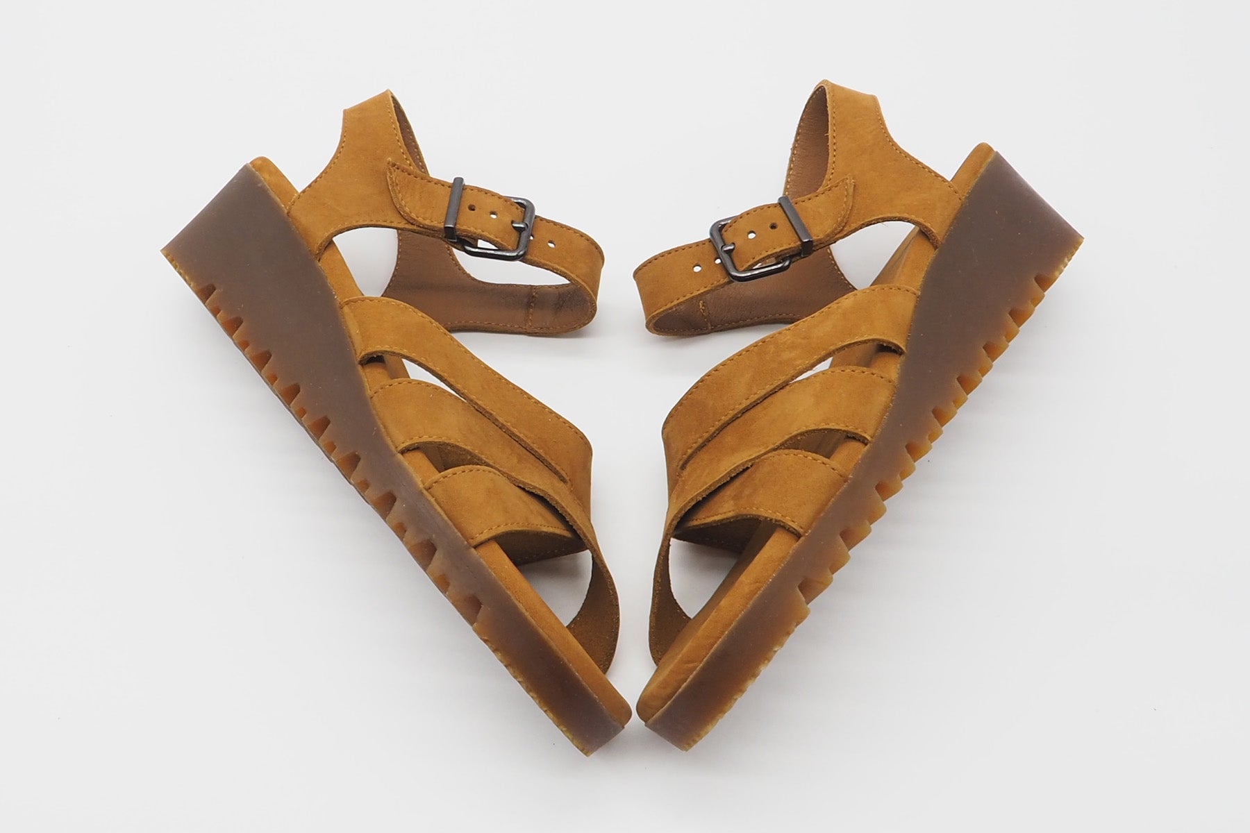 Damen Sandale aus Nubukleder in Caramel Damen Sandalen Arche