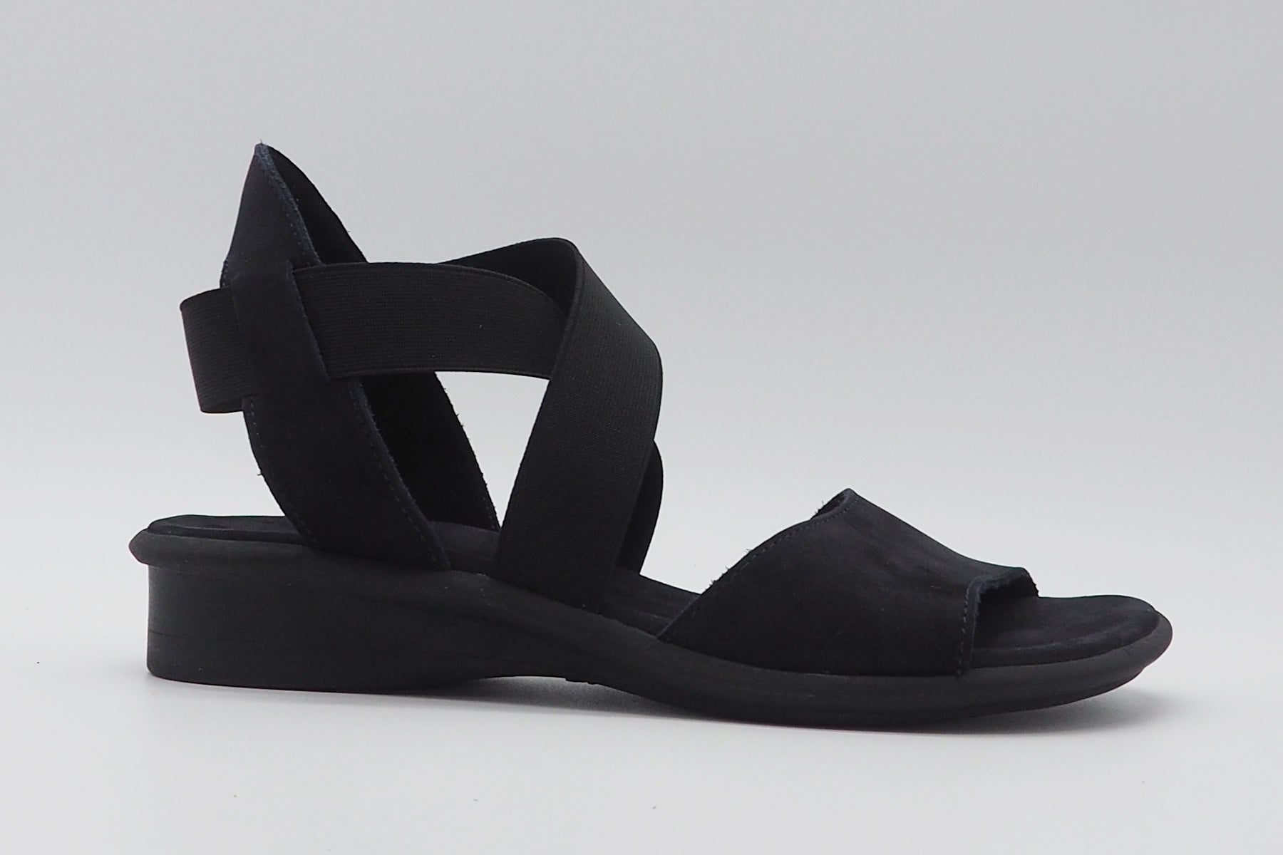 Damen Sandale aus Nubukleder in Dunkelblau Damen Sandalen Arche