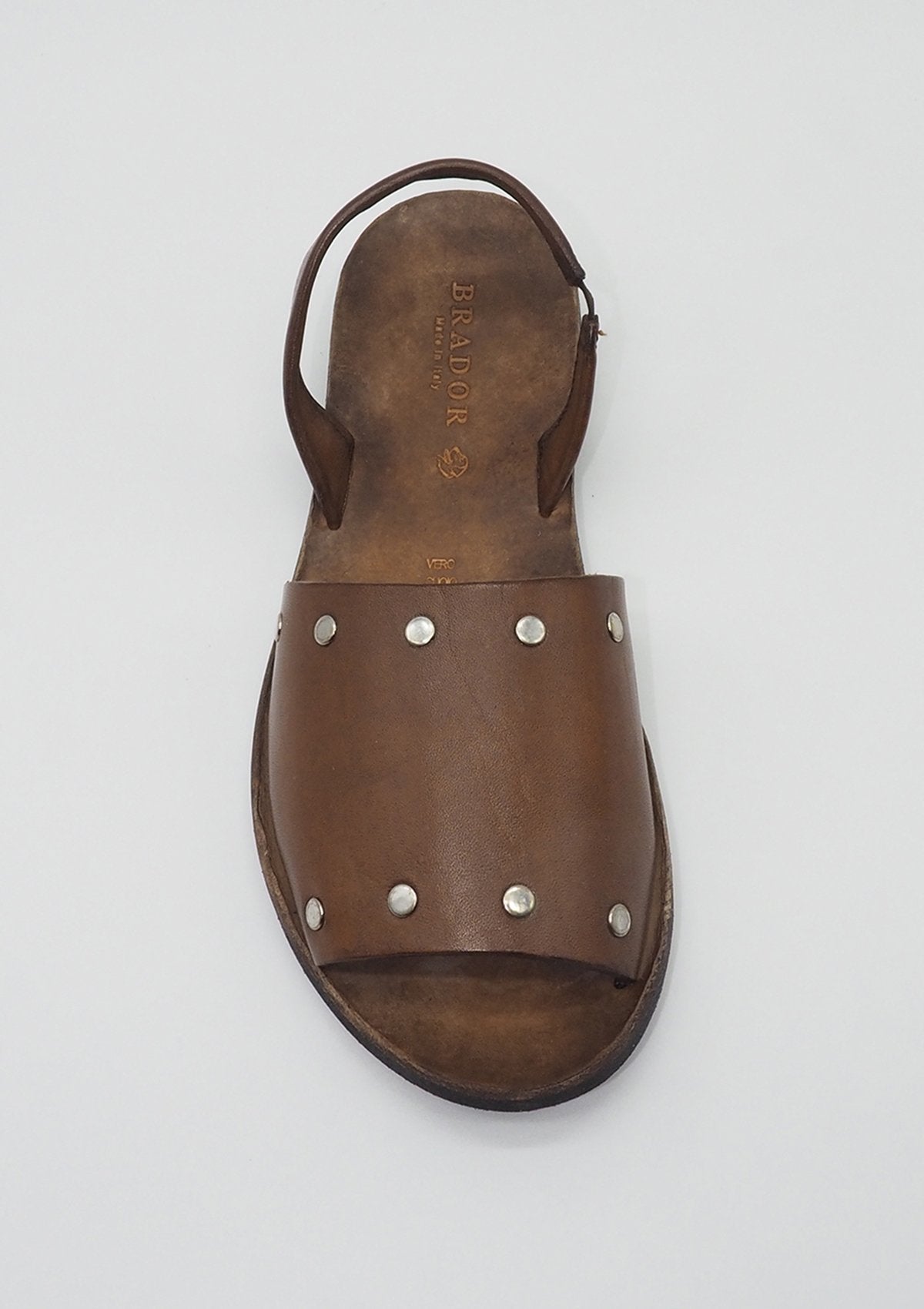 Damen Sandale in cooler Vintage-Optik Mittelbraun Damen Sandalen Brador